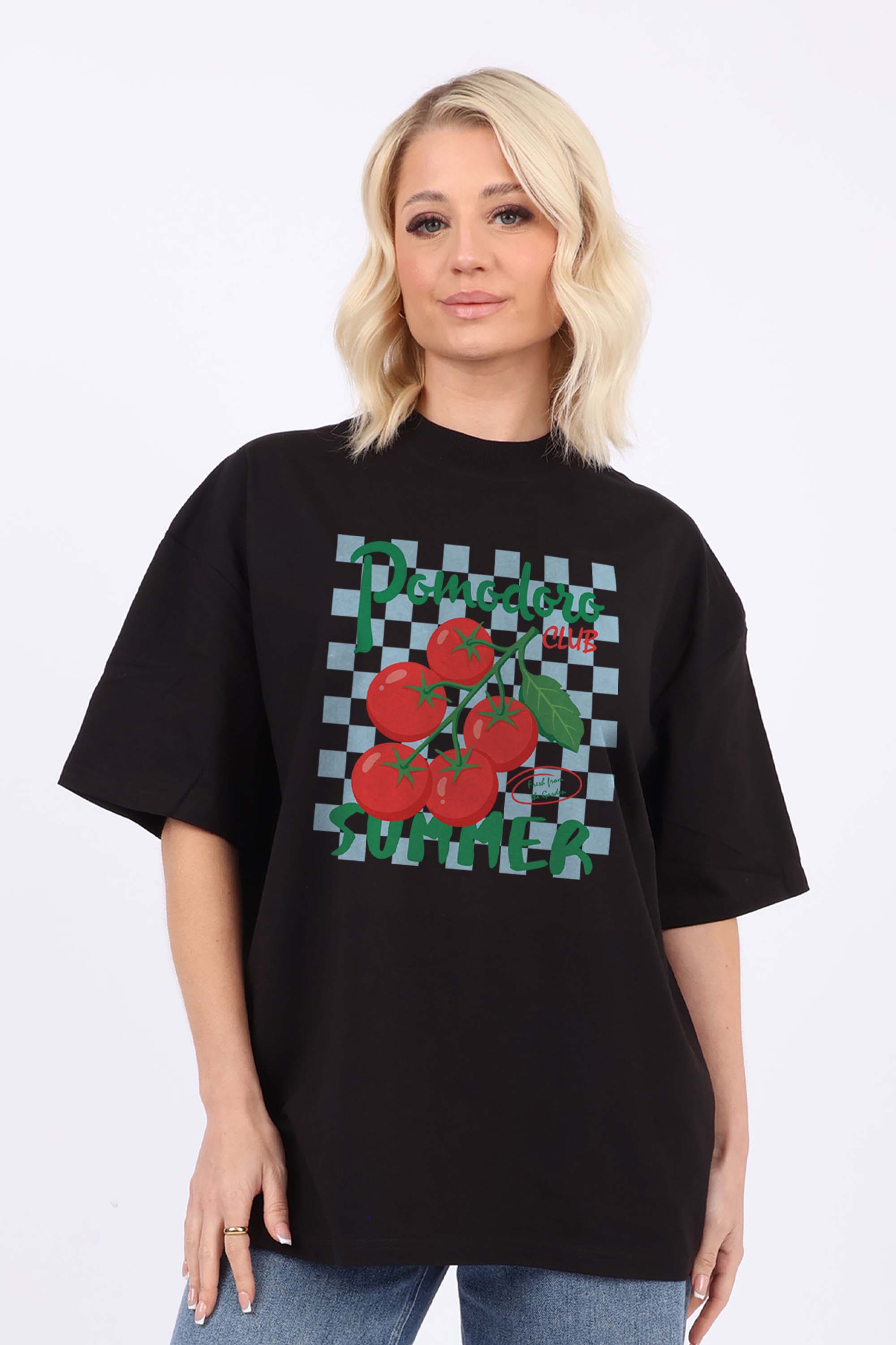 220GSM Oversized T-shirt In Pomodoro Club