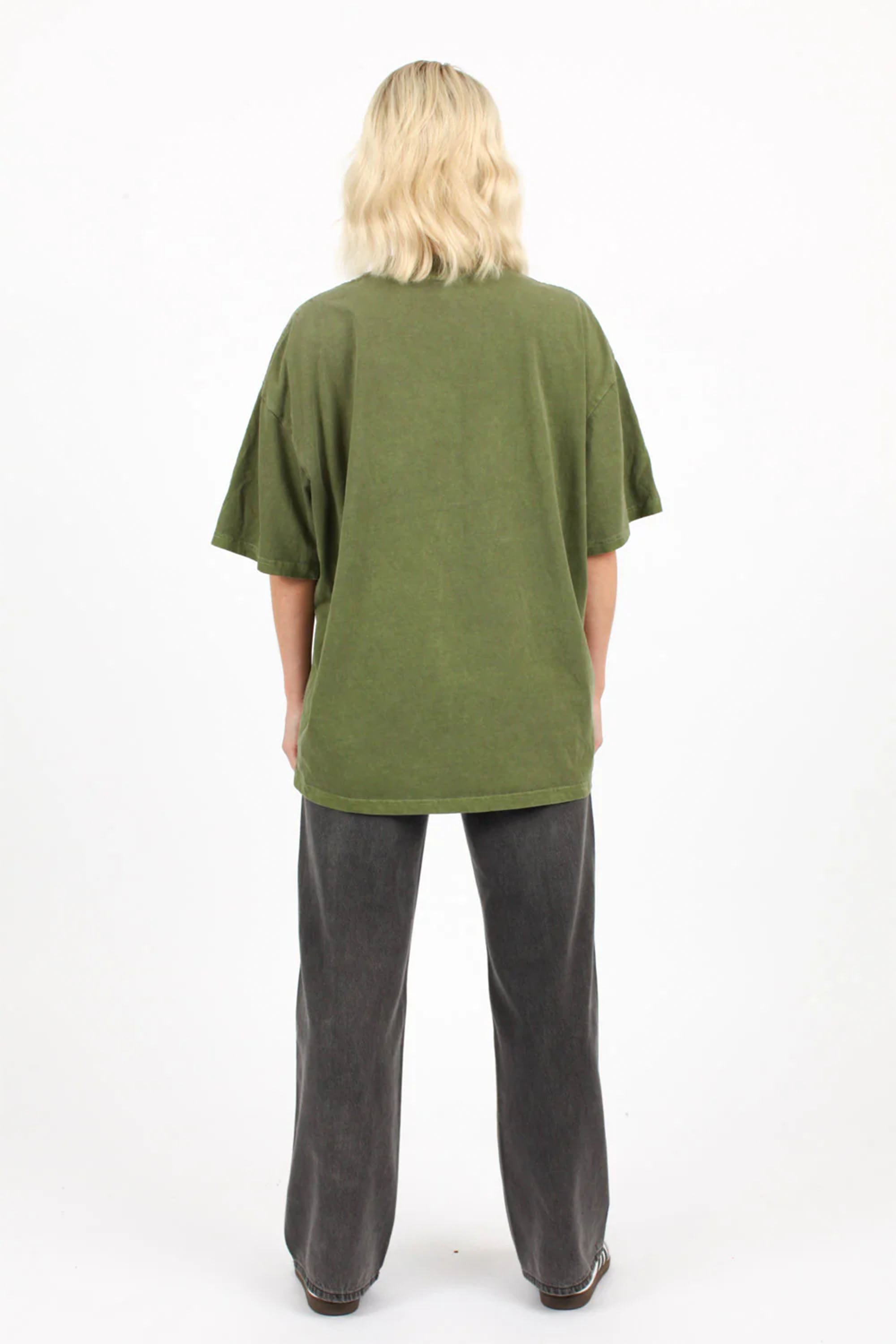 220GSM Oversized Acid Washed T-Shirt In OC logo Print