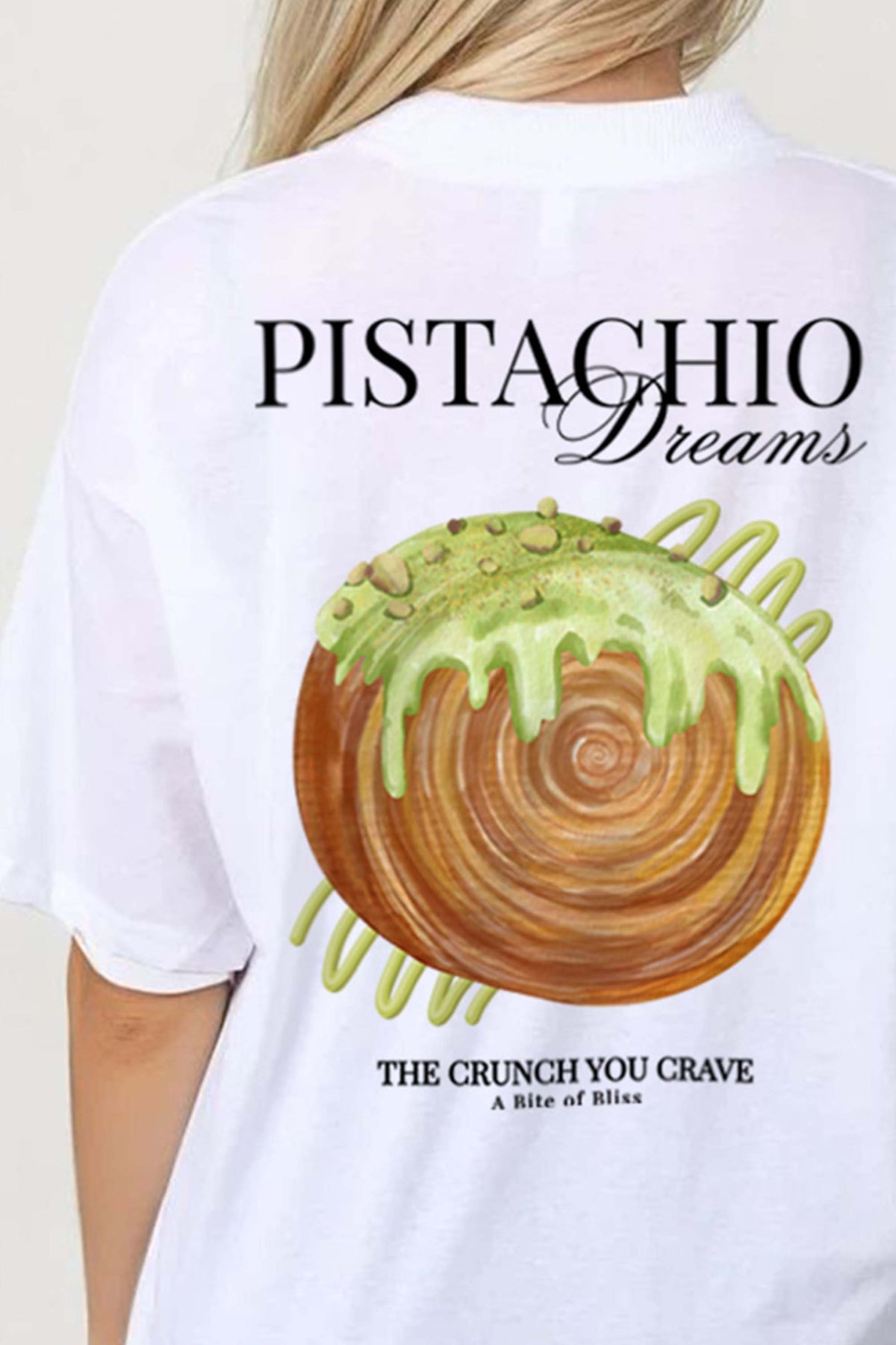 150GSM Oversized T-Shirt in Pistachio Dreams Print