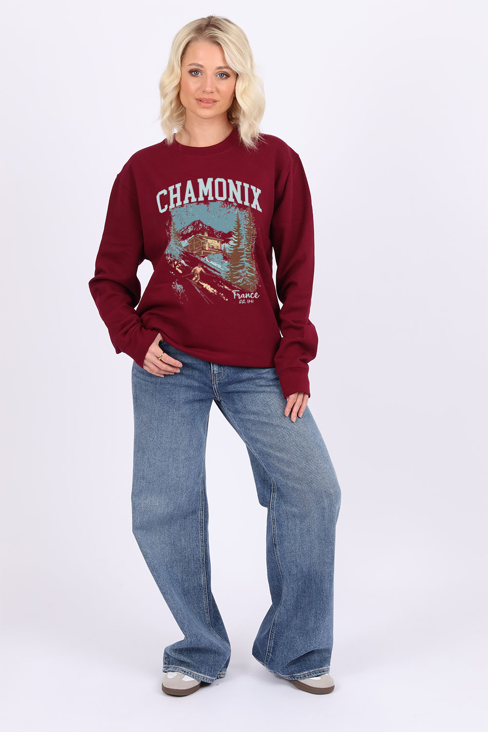 Chamonix France Ski Haven Printed Sweatshirts