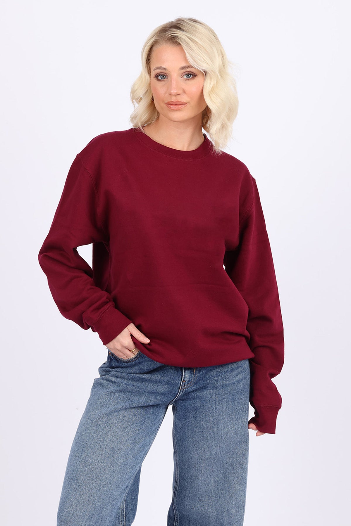 Unisex Crewneck Plain Sweatshirt