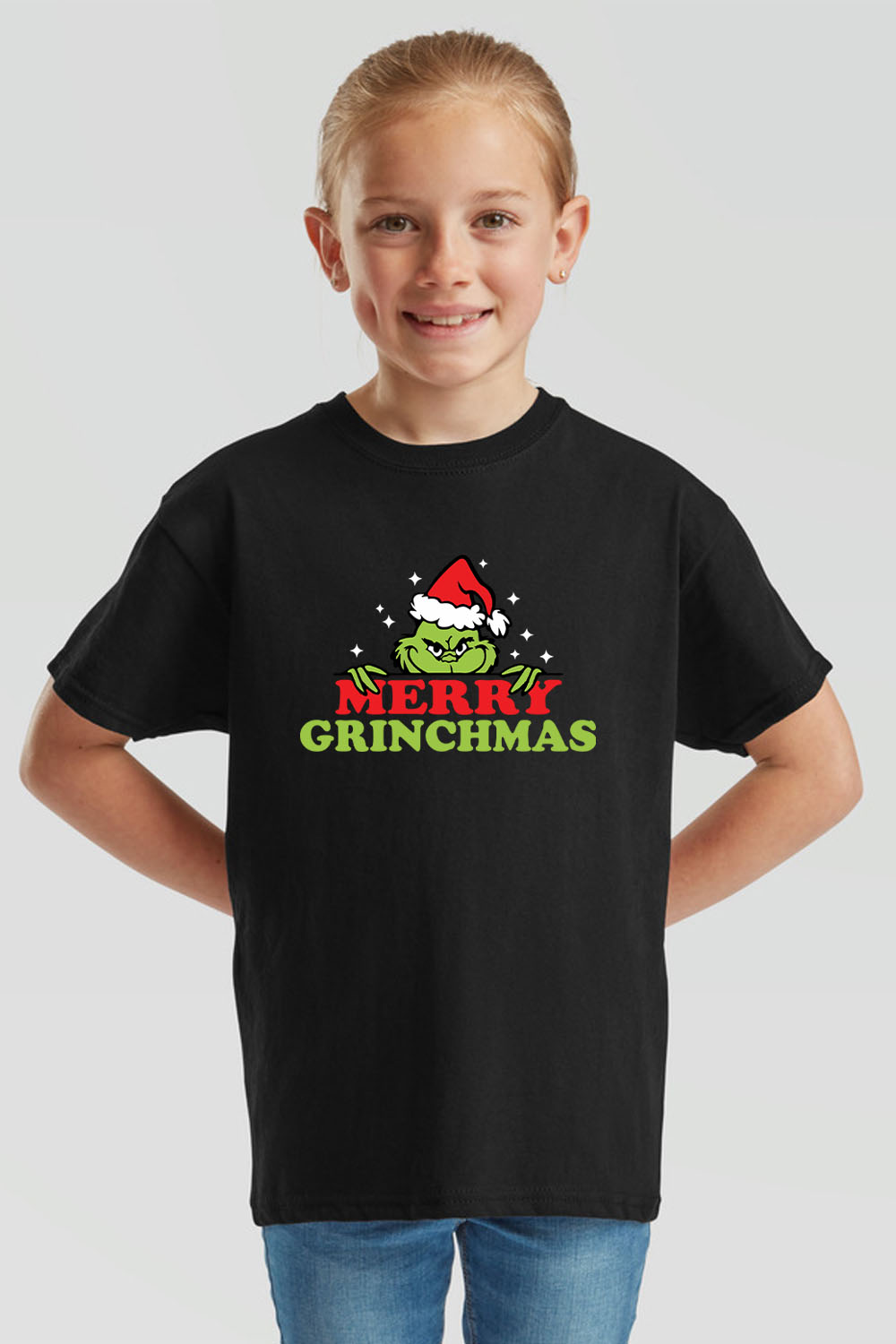 Kids Merry Grinchmas Christmas T-Shirt ( Pack of 5)