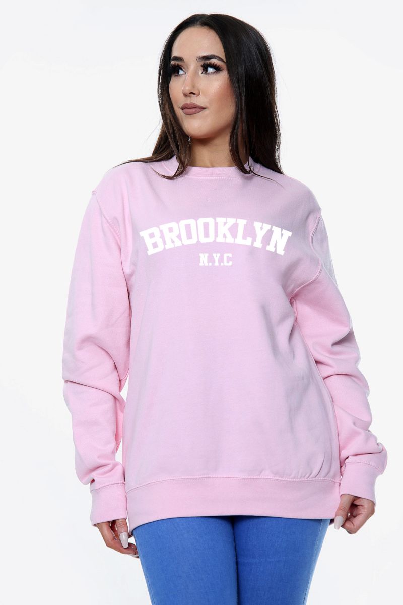 BROOKLYN NYC SLOGAN OVERSIZED SWEATSHIRT (PACK OF 6)