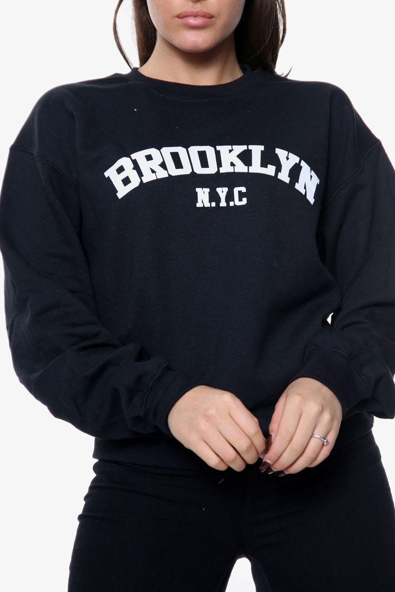 BROOKLYN NYC SLOGAN OVERSIZED SWEATSHIRT (PACK OF 6)