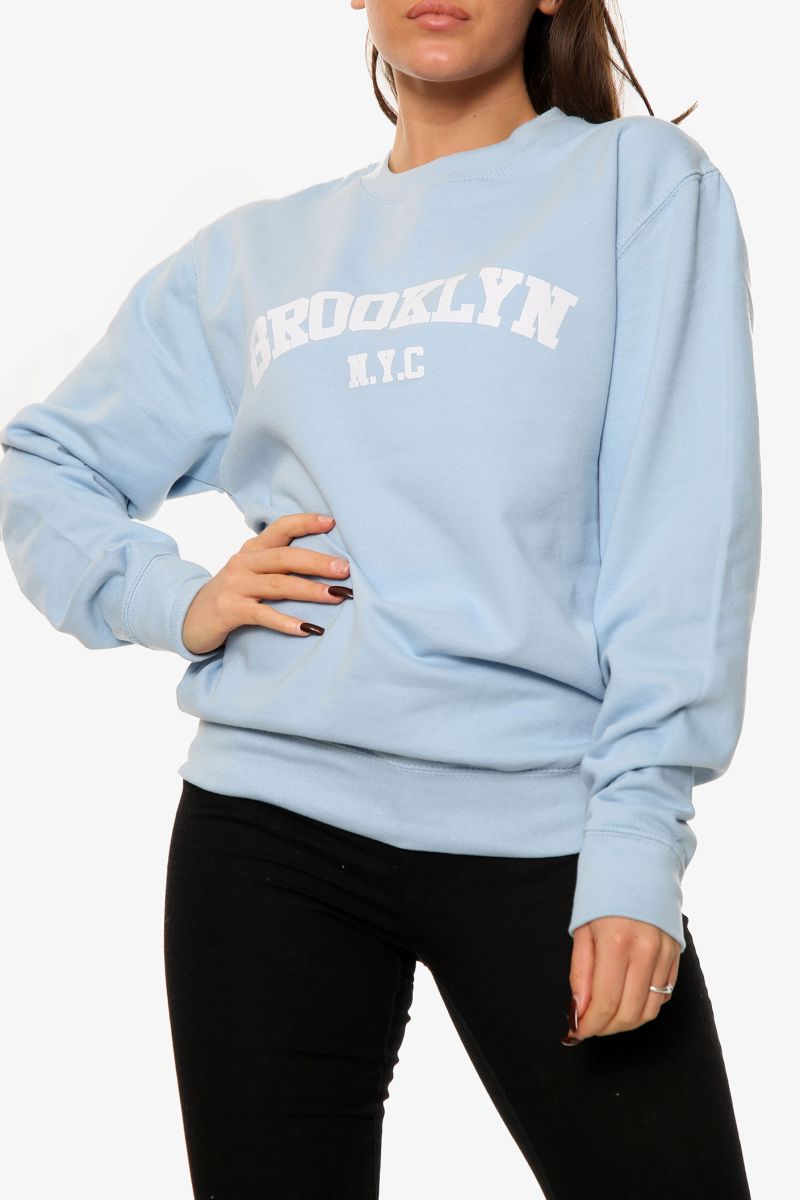 BROOKLYN NYC SLOGAN OVERSIZED SWEATSHIRT (PACK OF 6)