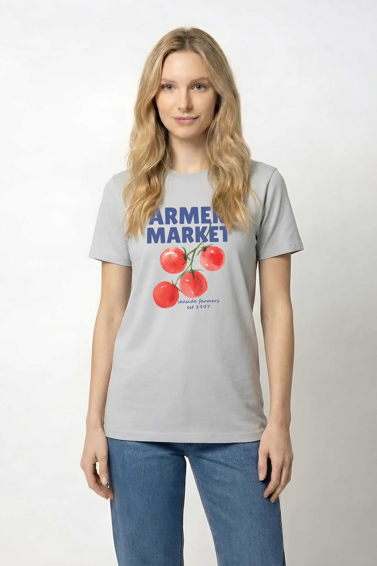220GSM Regular FIt Farmers Market Printed T-Shirt