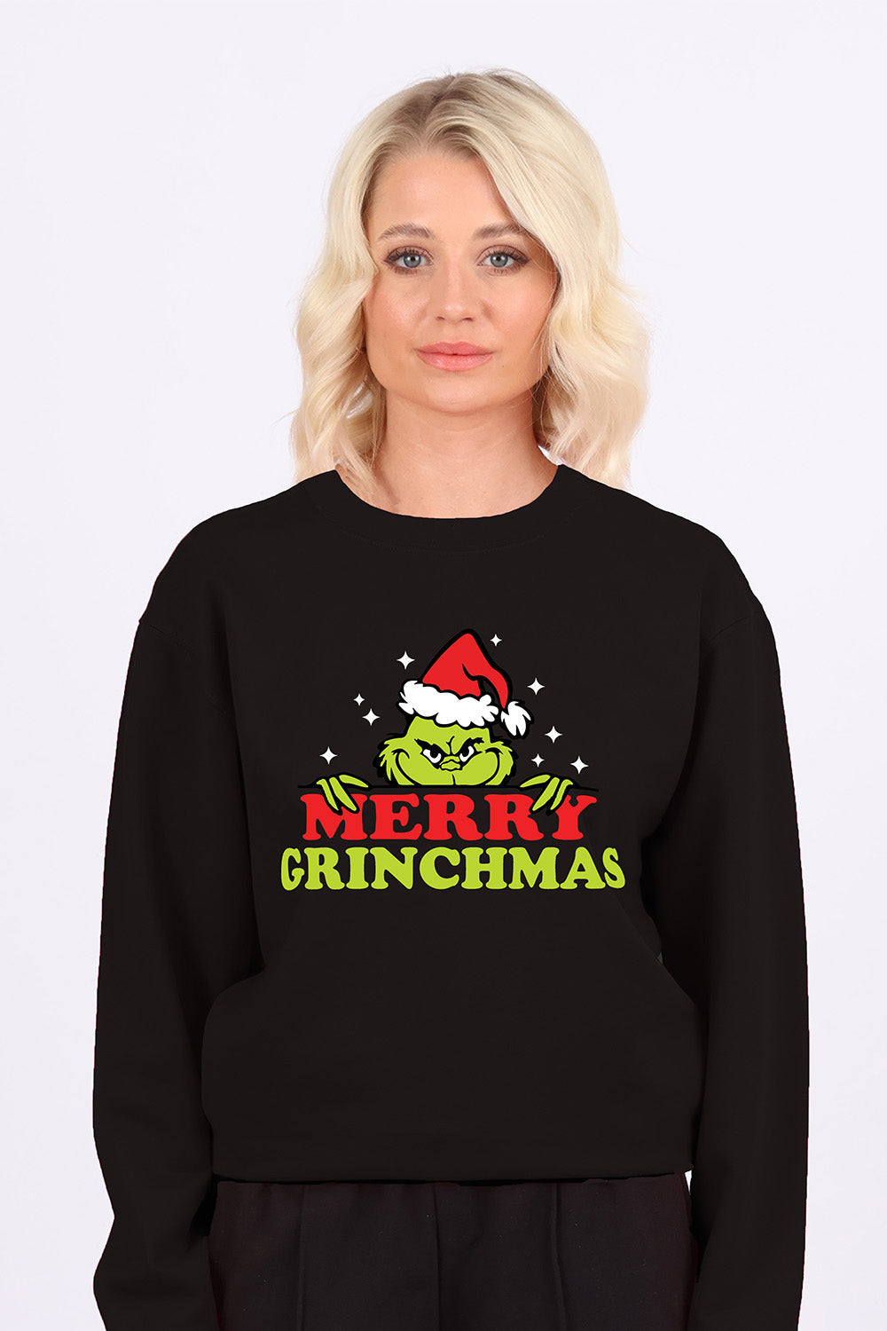 Grinch Christmas Fun Printed Sweatshirt | Christmas Jumper (Pack of 4)