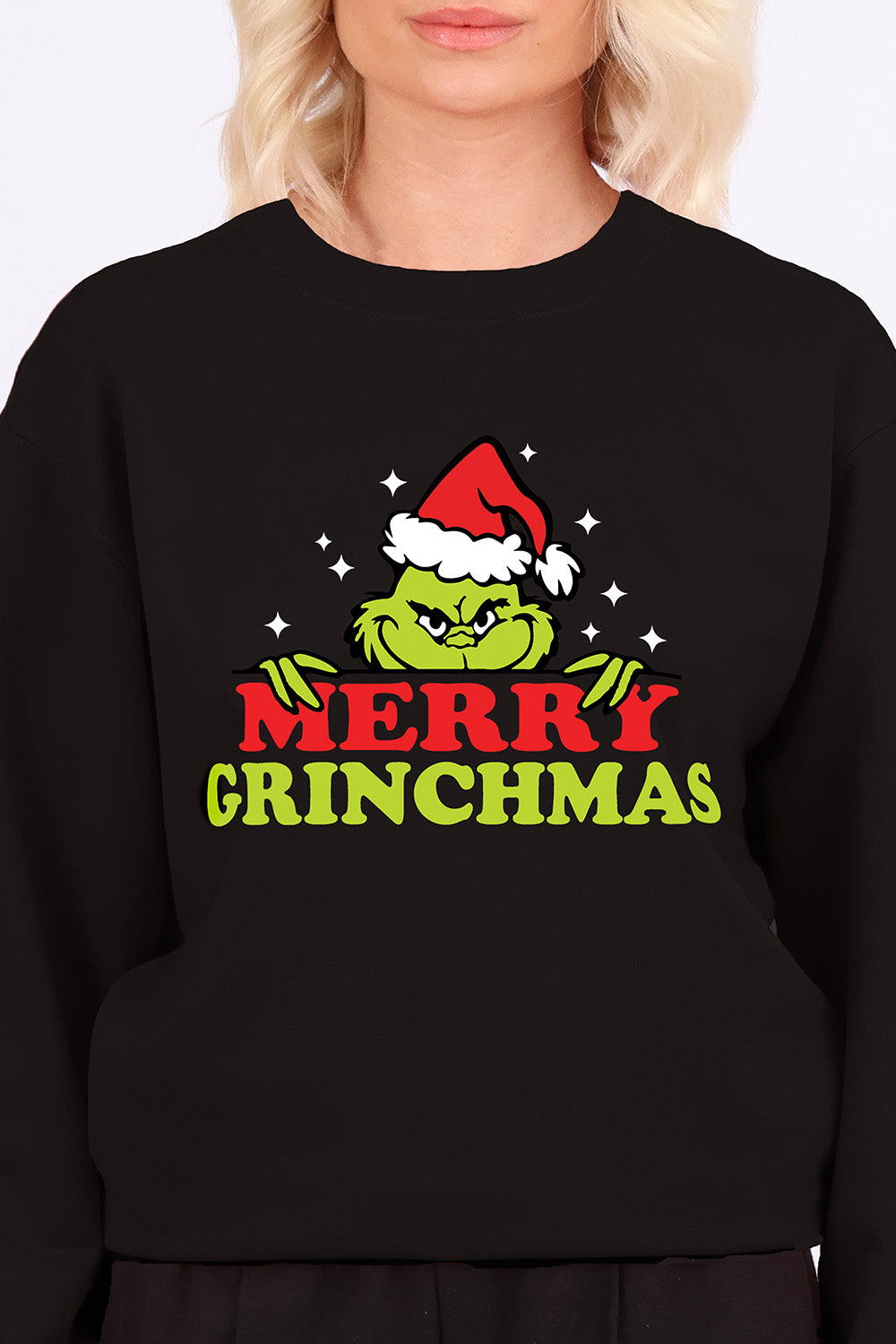 Grinch Christmas Fun Printed Sweatshirt | Christmas Jumper (Pack of 4)