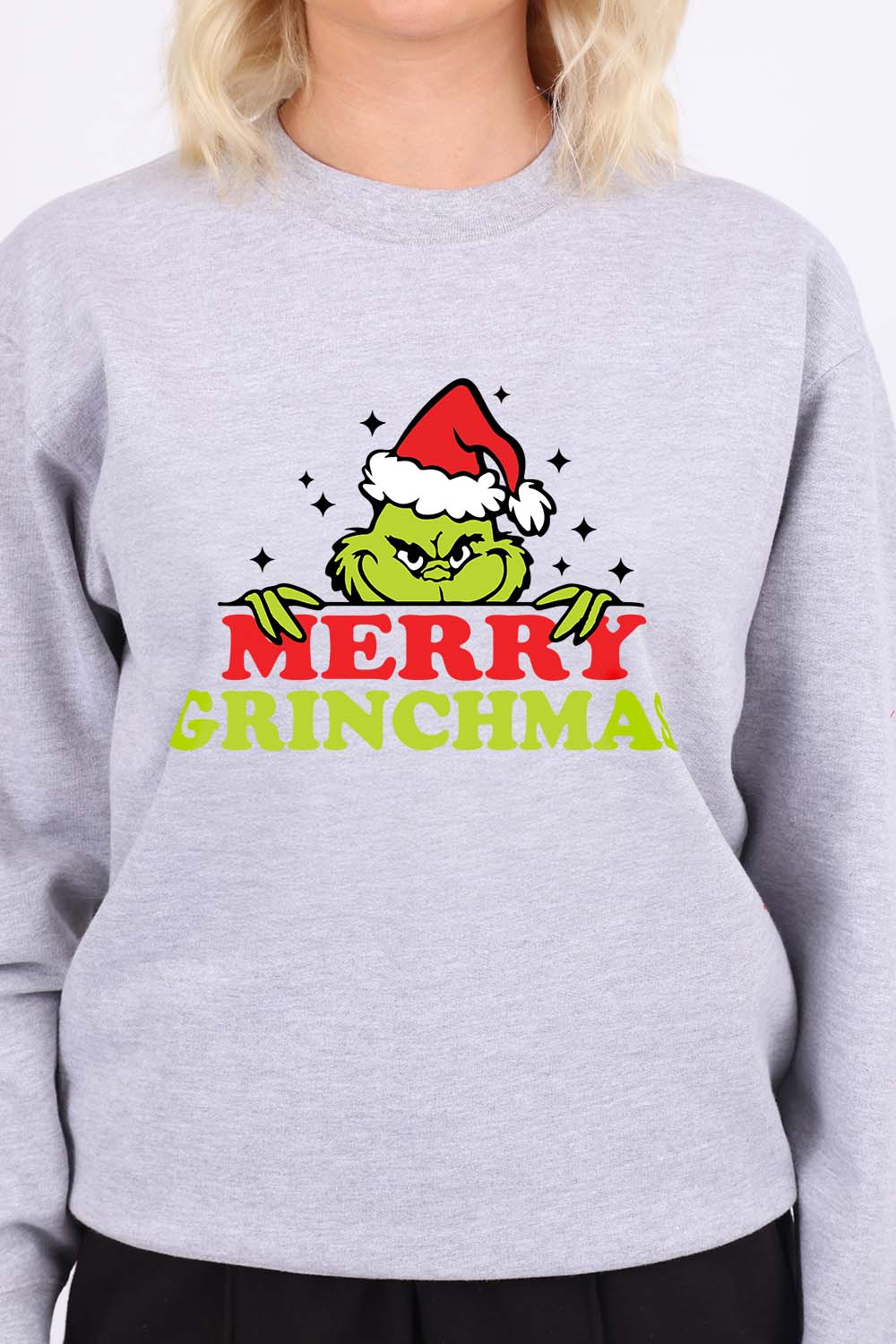 Grinch Christmas Fun Printed Sweatshirt | Christmas Jumper (Pack of 4)