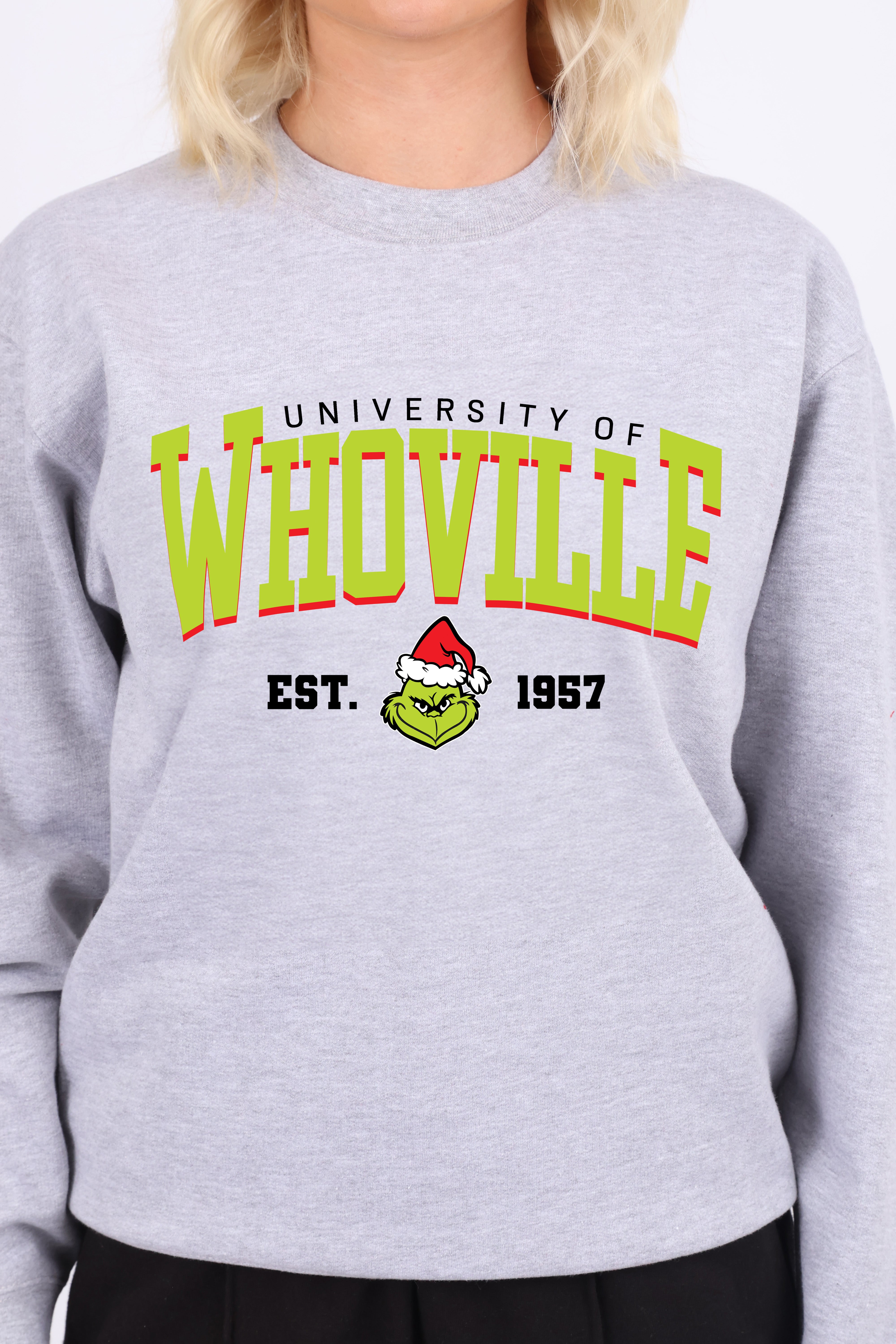 Whoville University Printed Sweatshirt | Christmas Jumper (Pack of 4)