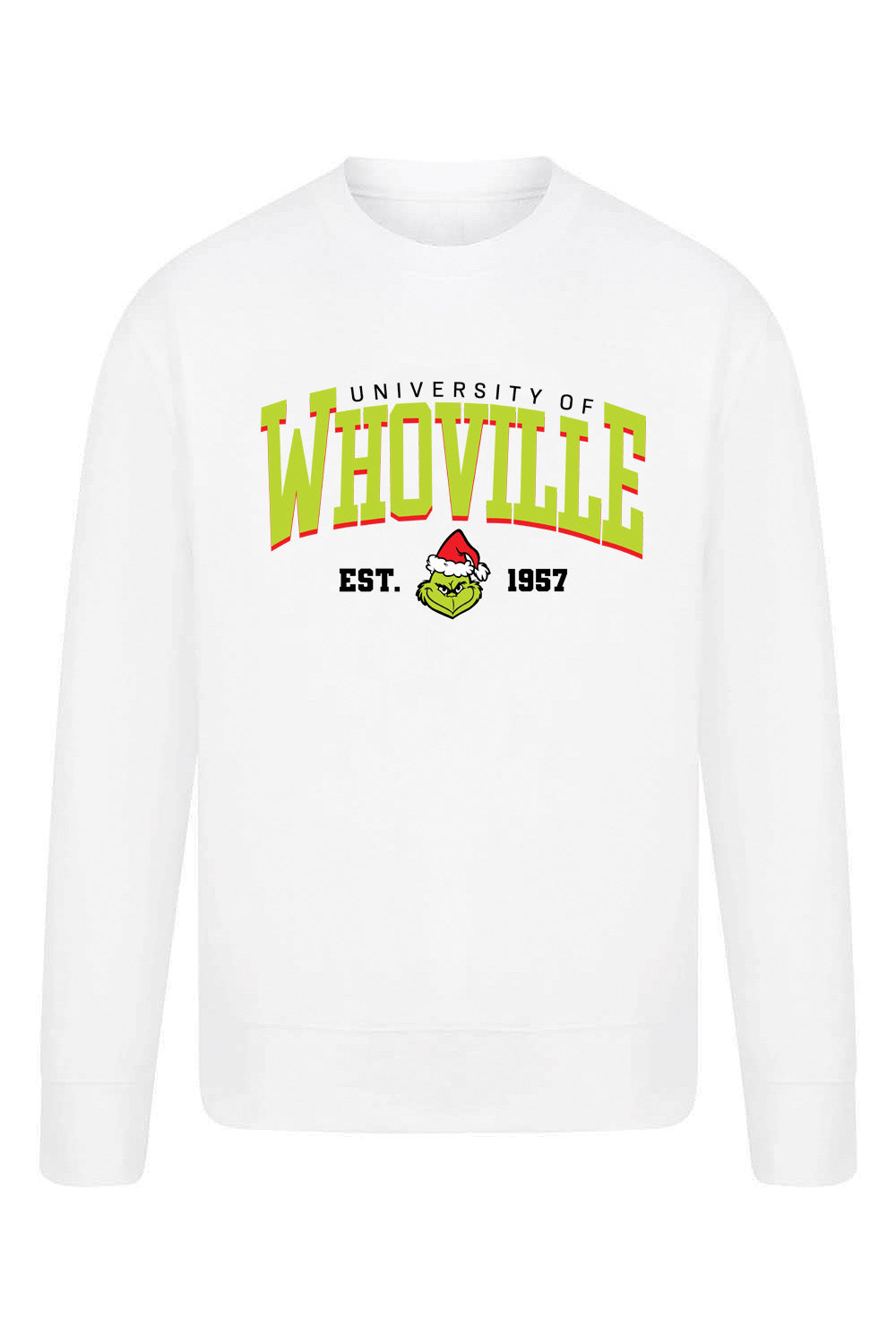 Whoville University Printed Sweatshirt | Christmas Jumper (Pack of 4)