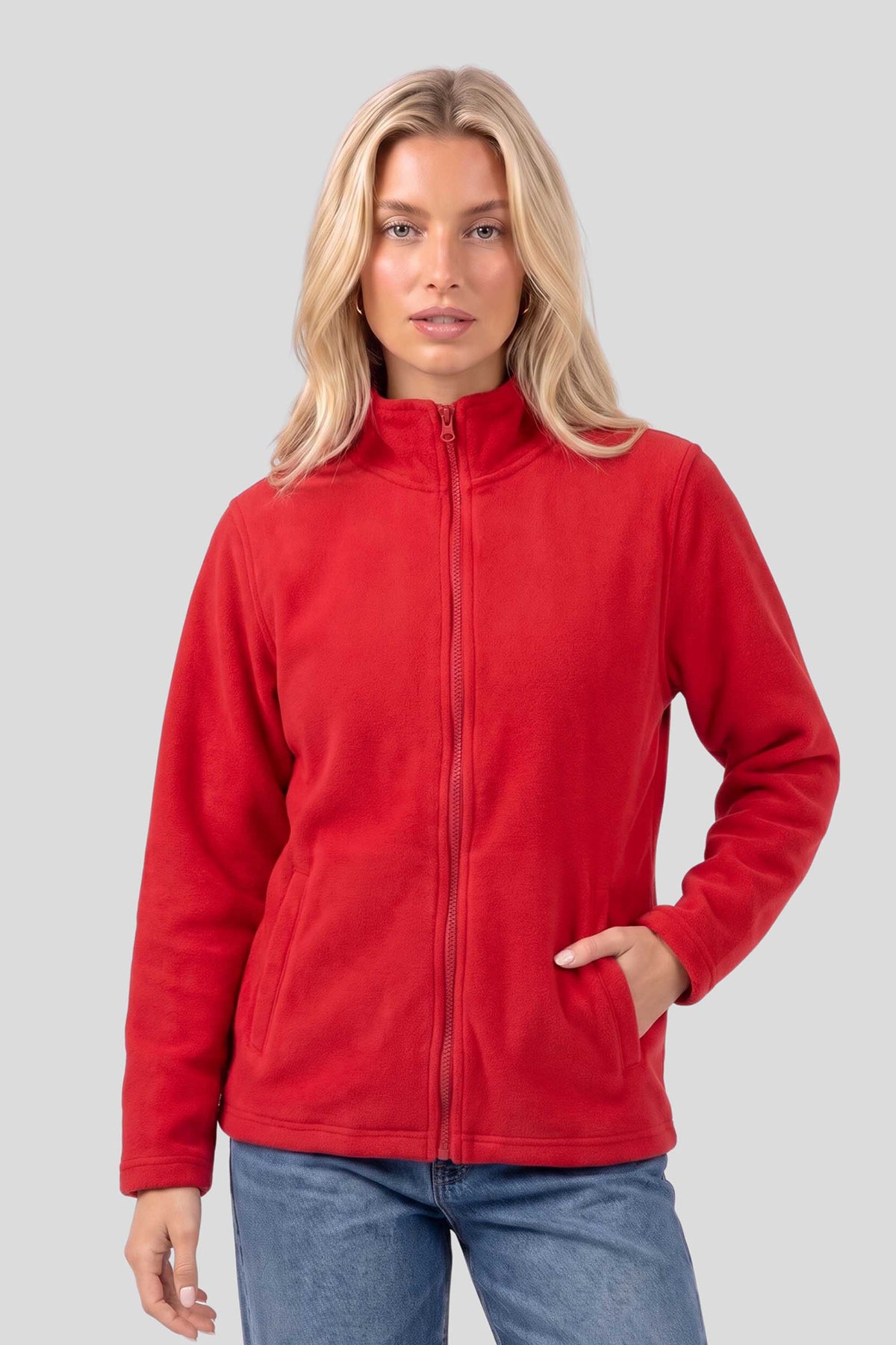 300GSM Ladies Classic Micro Fleece Full Zip Jacket