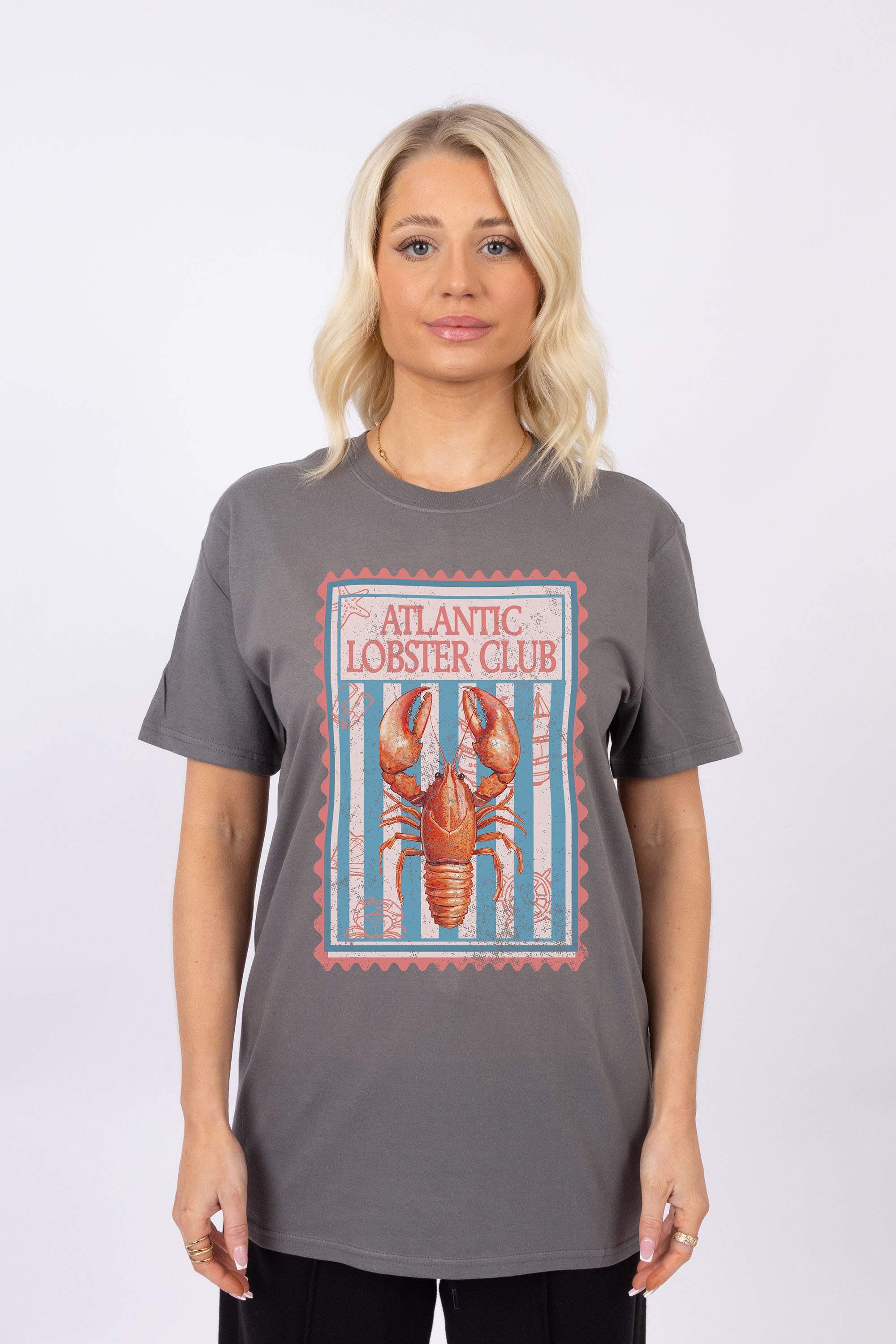 Atlantic Lobster Club Seafood Printed T-Shirt