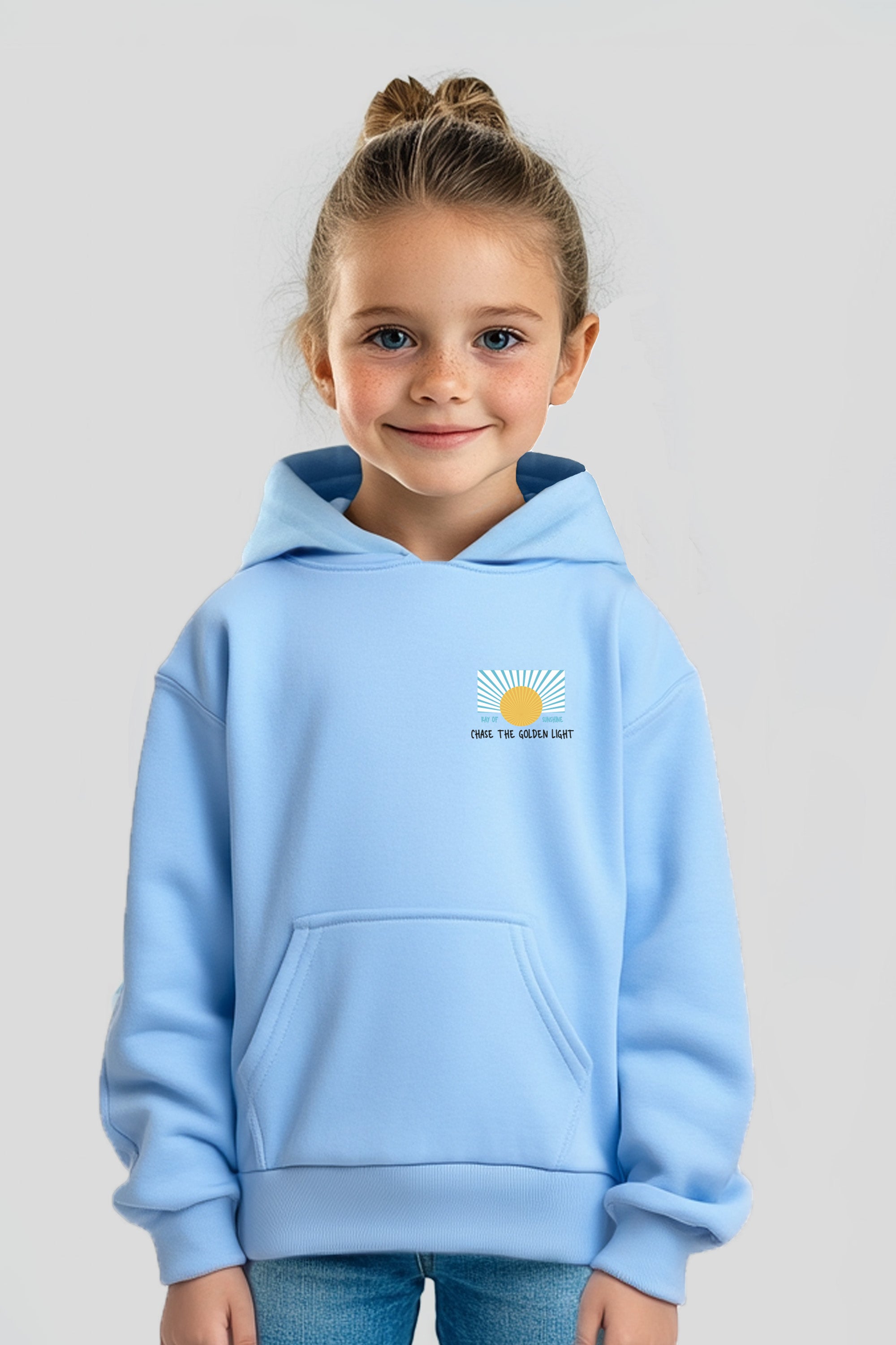 Kids Premium Chase The Golden Light Printed Hoodie (Pack of 5)