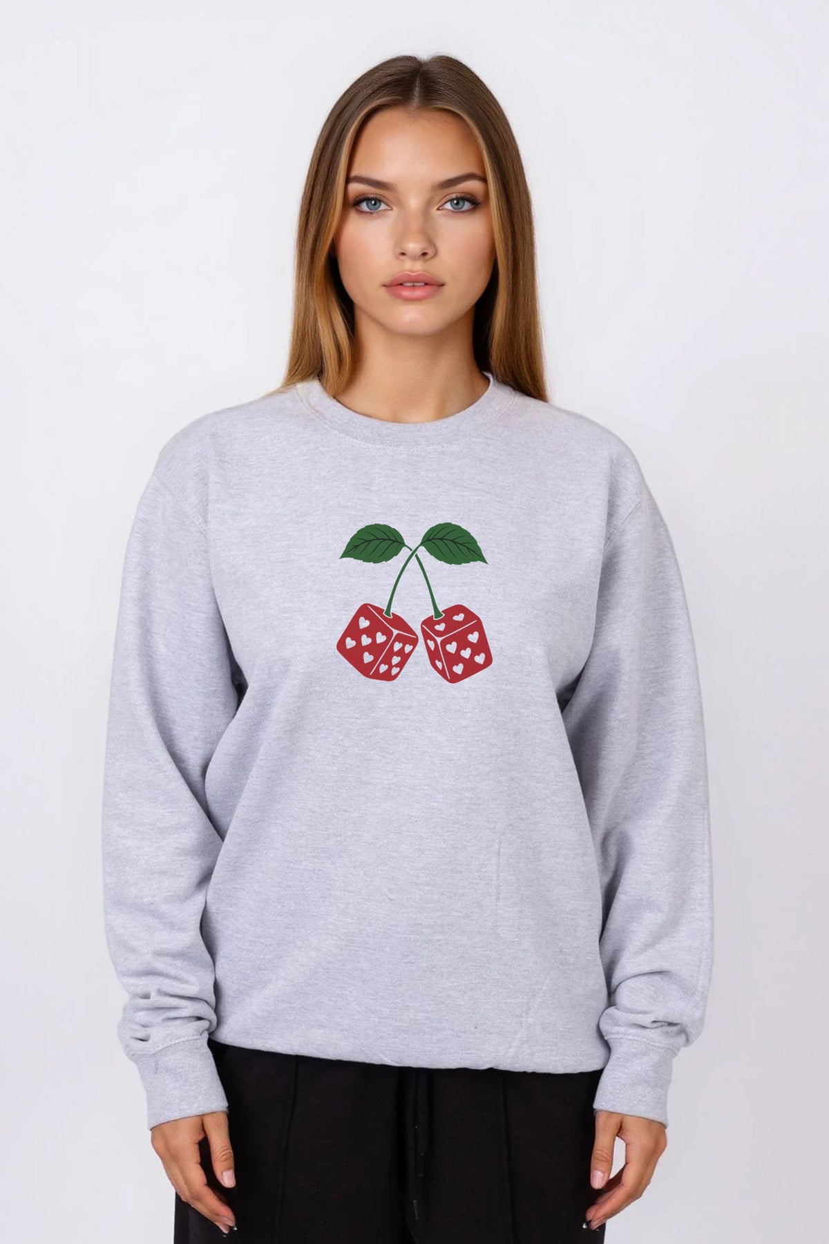Cherry Dice Printed Sweatshirt