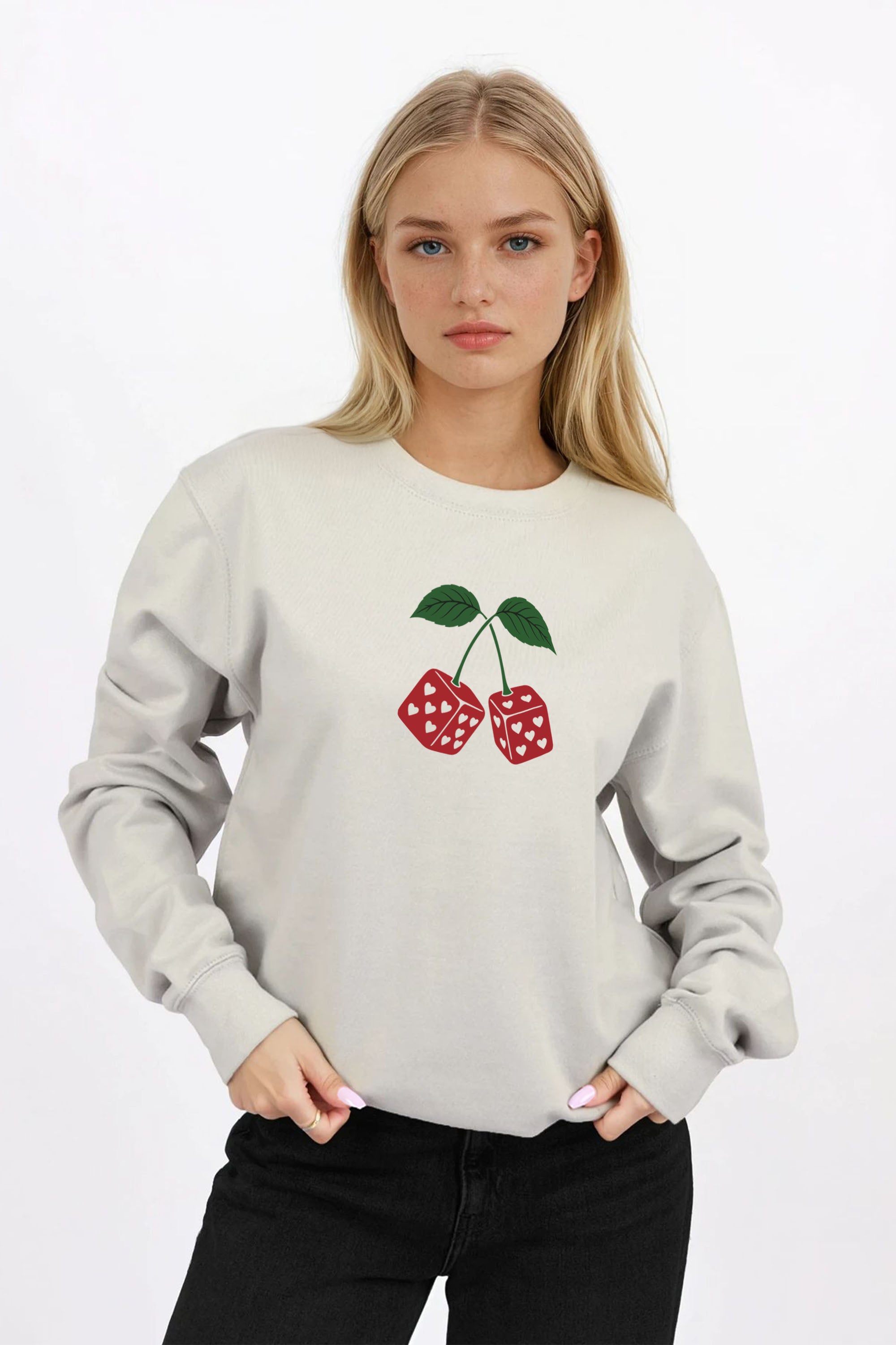 Cherry Dice Printed Sweatshirt