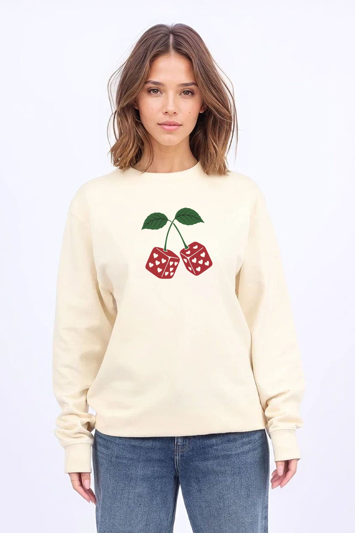 Cherry Dice Printed Sweatshirt