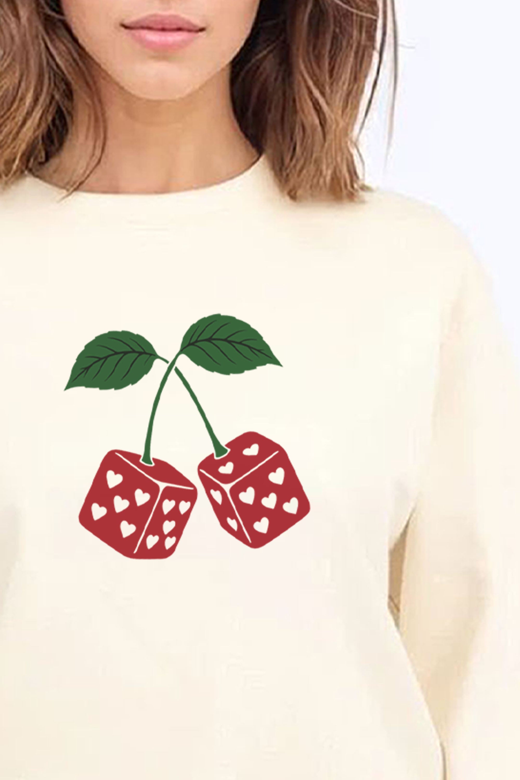 Cherry Dice Printed Sweatshirt