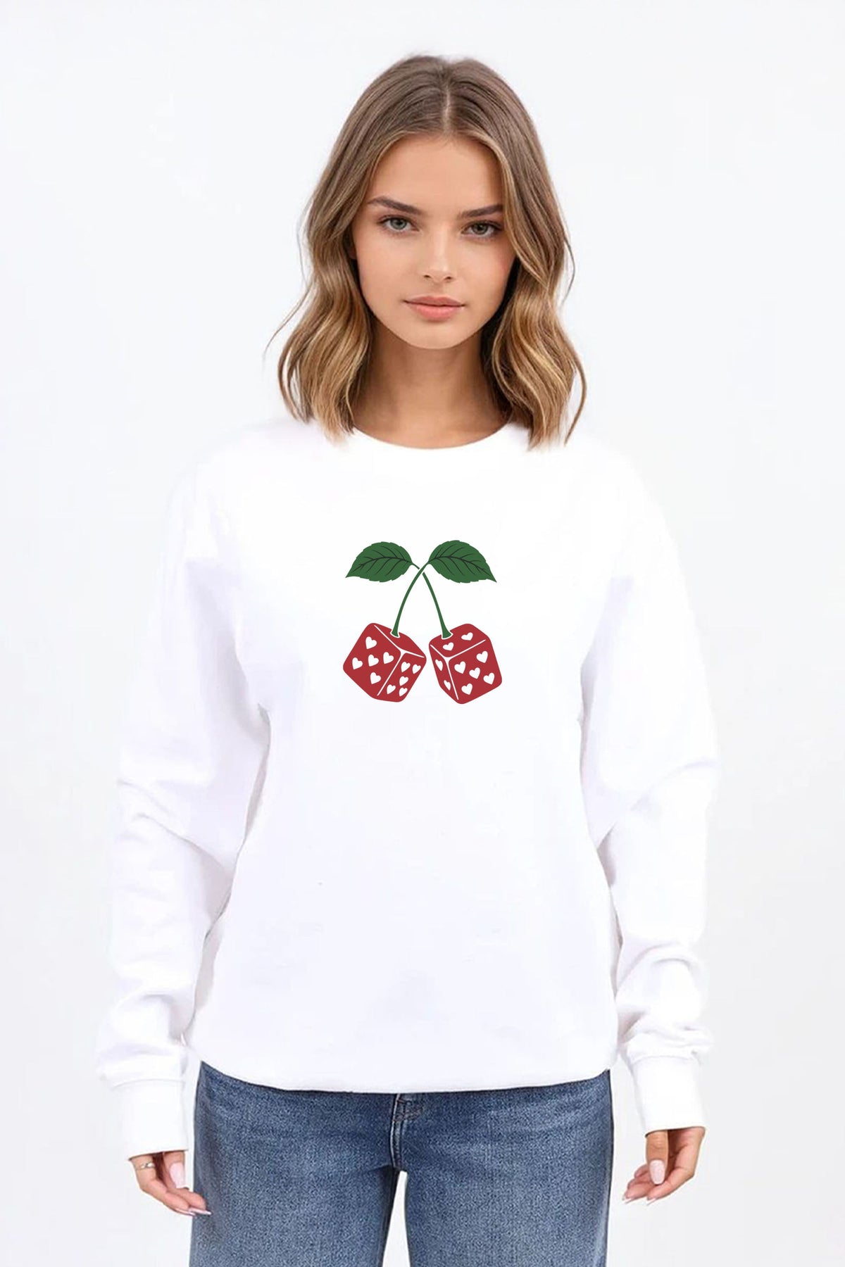 Cherry Dice Printed Sweatshirt