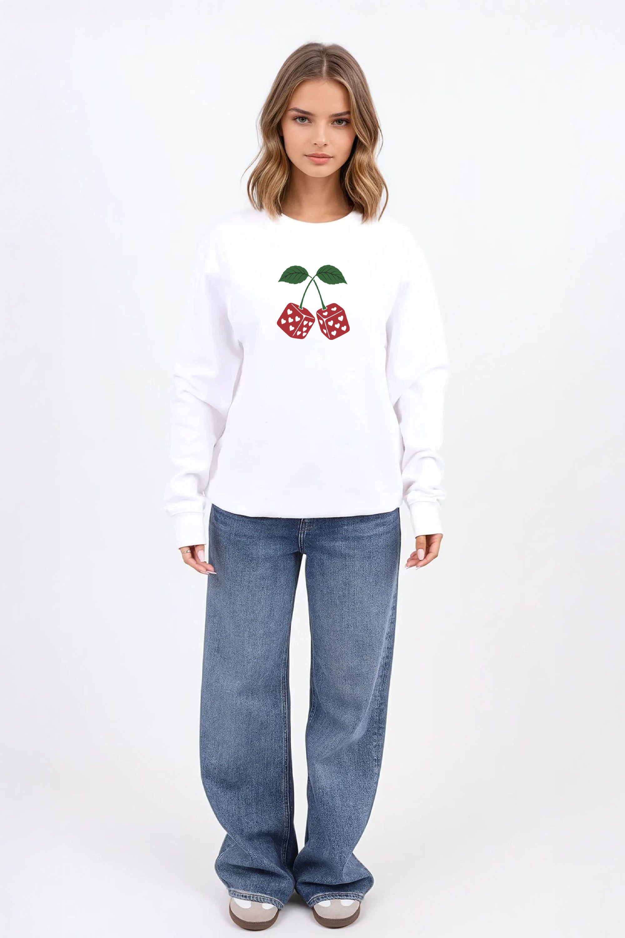 Cherry Dice Printed Sweatshirt