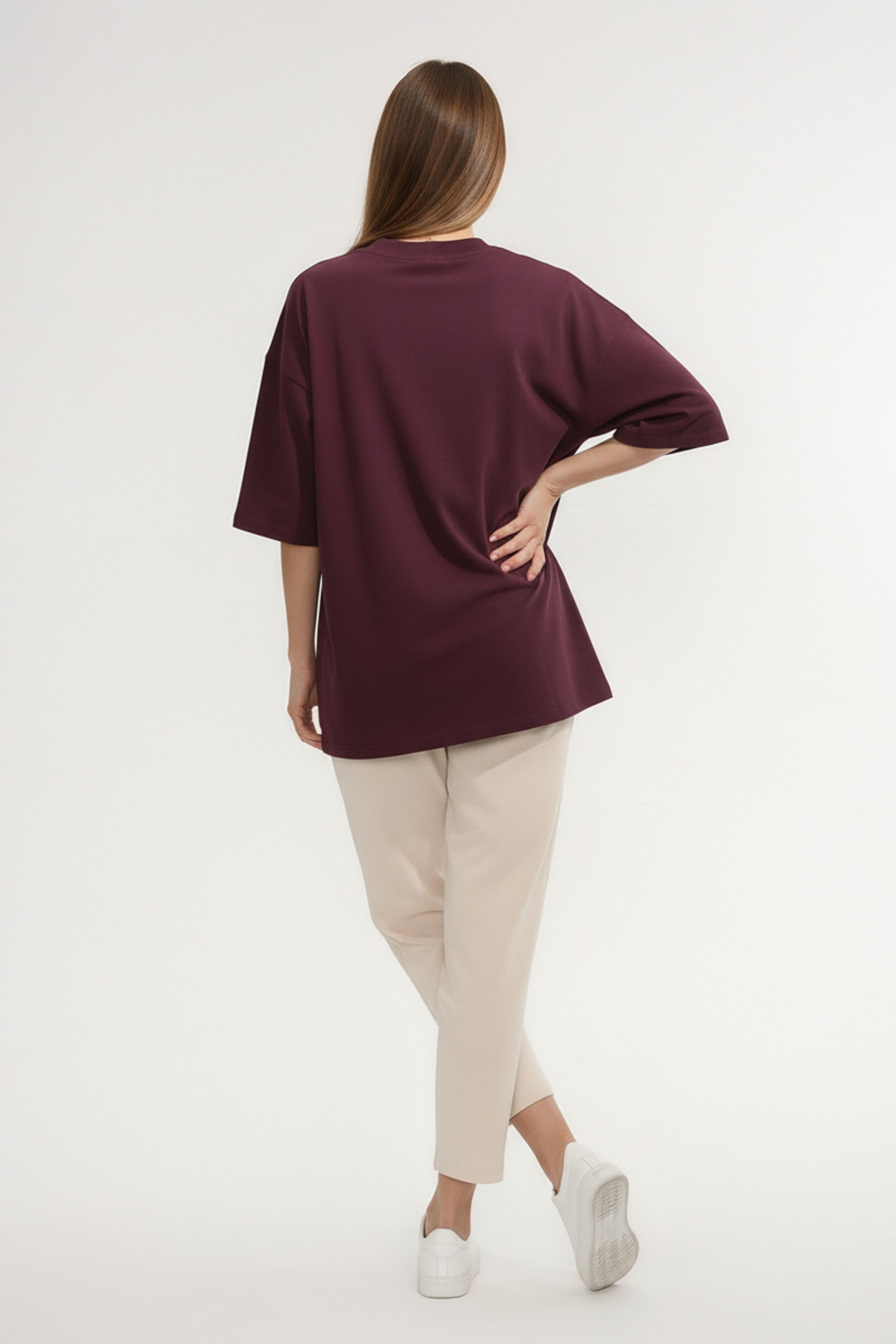220GSM Oversized T-Shirt in Vintage Style Los Angeles Print