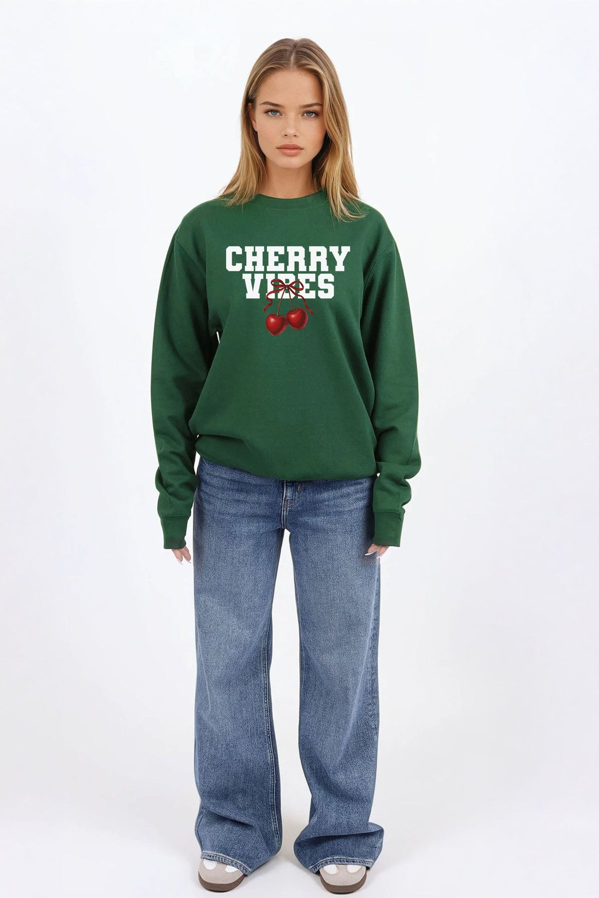 Cherry Vibes Printed Sweatshirt