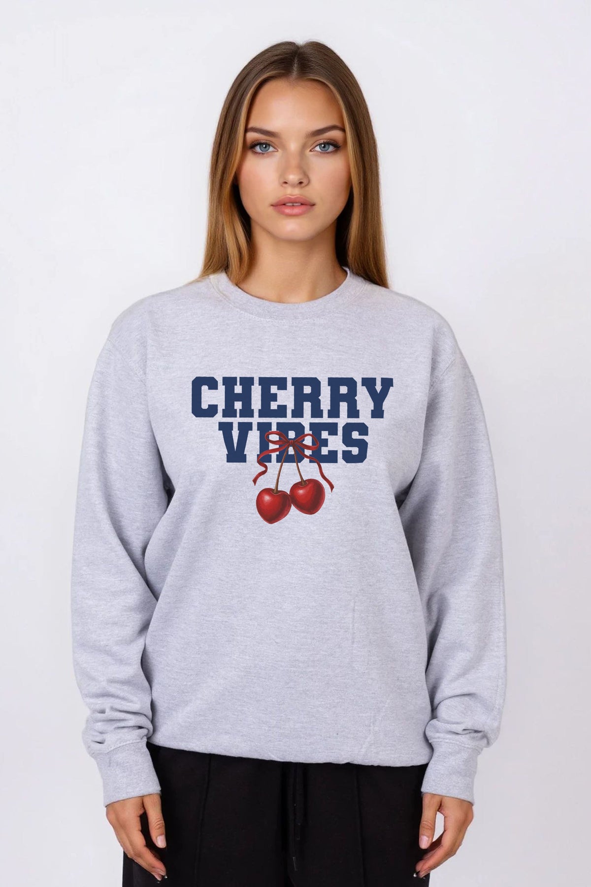 Cherry Vibes Printed Sweatshirt