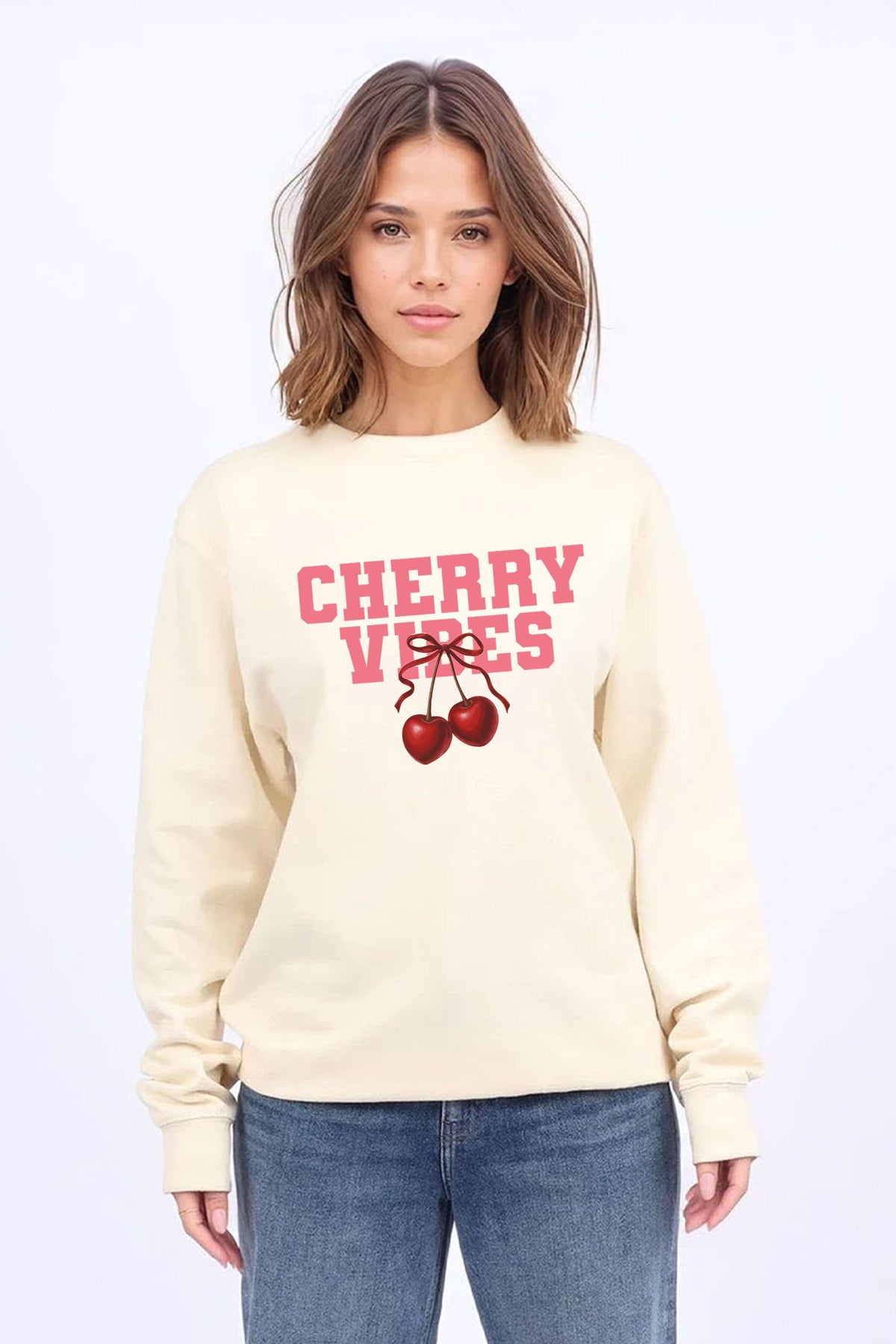 Cherry Vibes Printed Sweatshirt