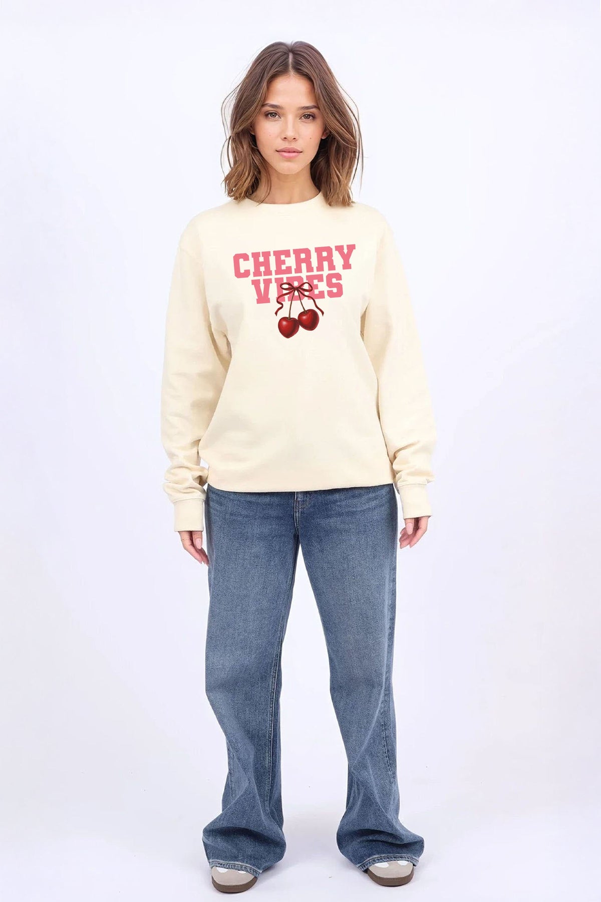 Cherry Vibes Printed Sweatshirt