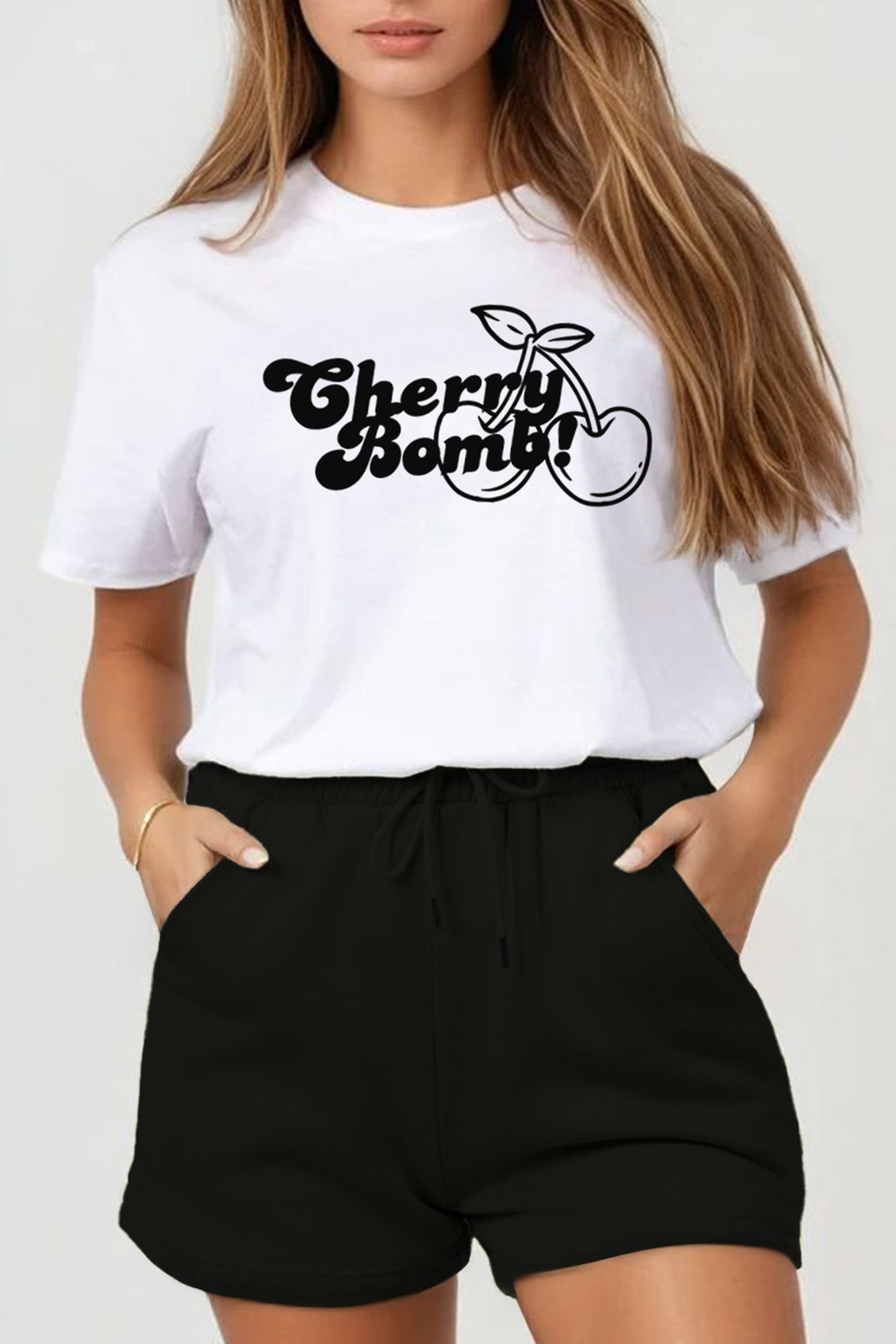 Regular Fit T-Shirt & LSF Short Sets In Cherry Bomb Print (Pack of 4 sets)