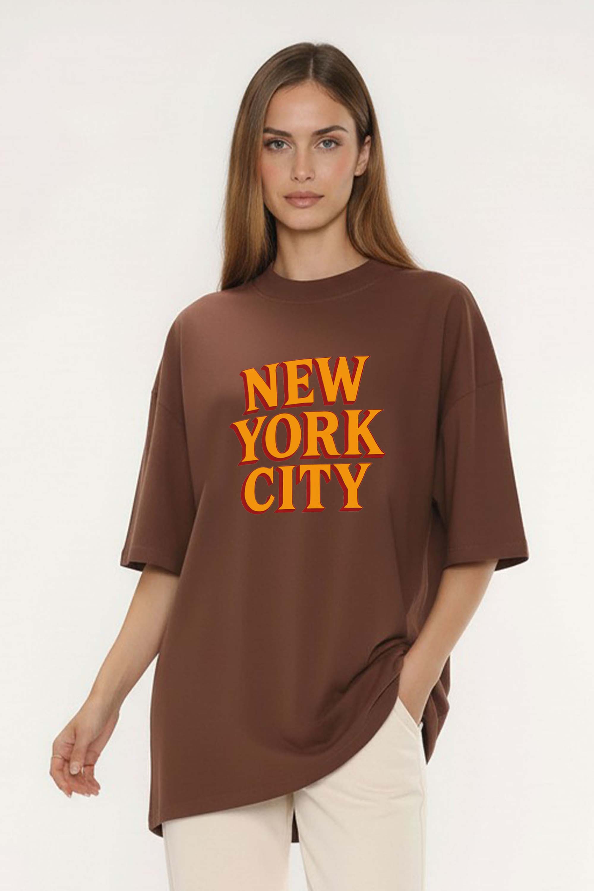 220GSM Oversized T-Shirt in New York City Print