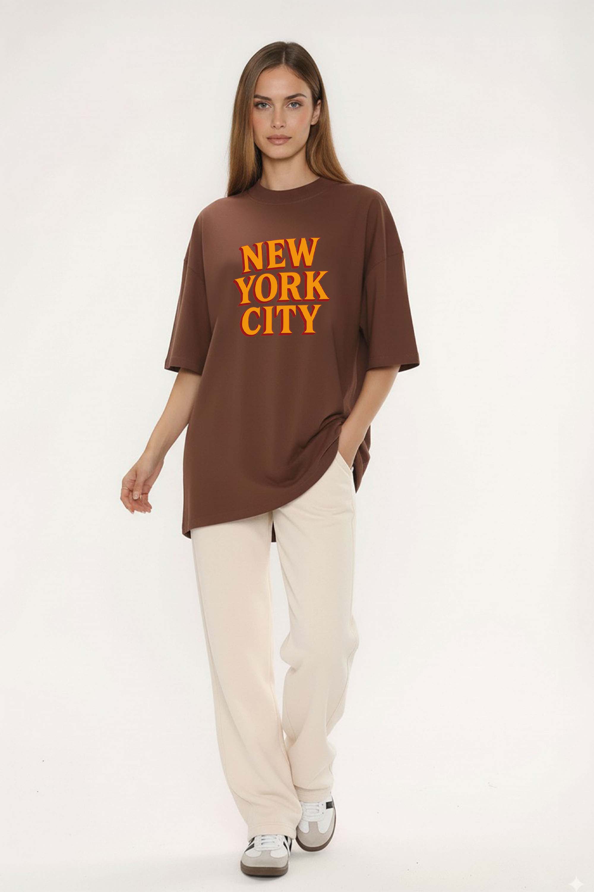 220GSM Oversized T-Shirt in New York City Print
