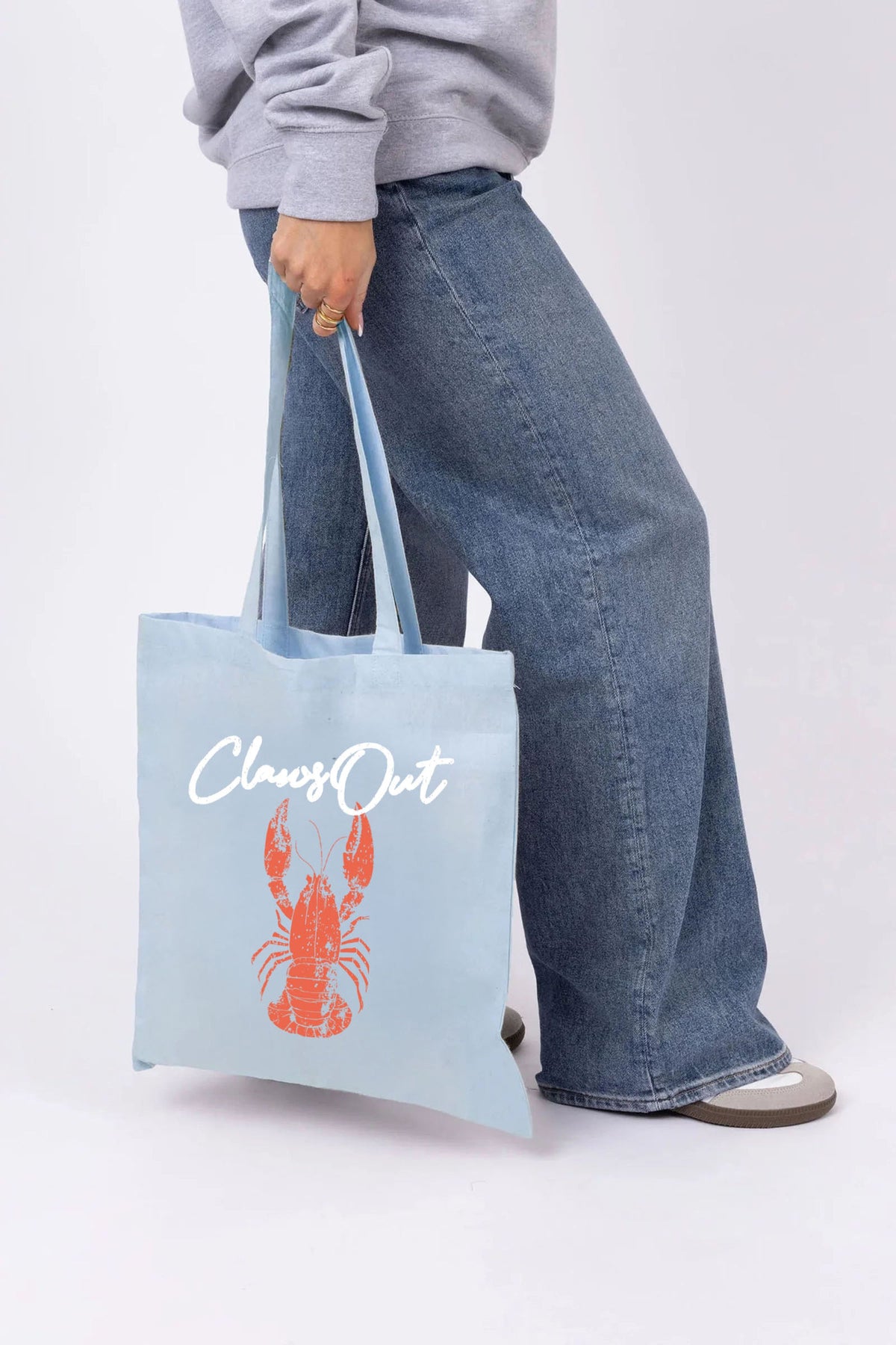 Claws Out Printed Cotton Long Handle Canvas Bag