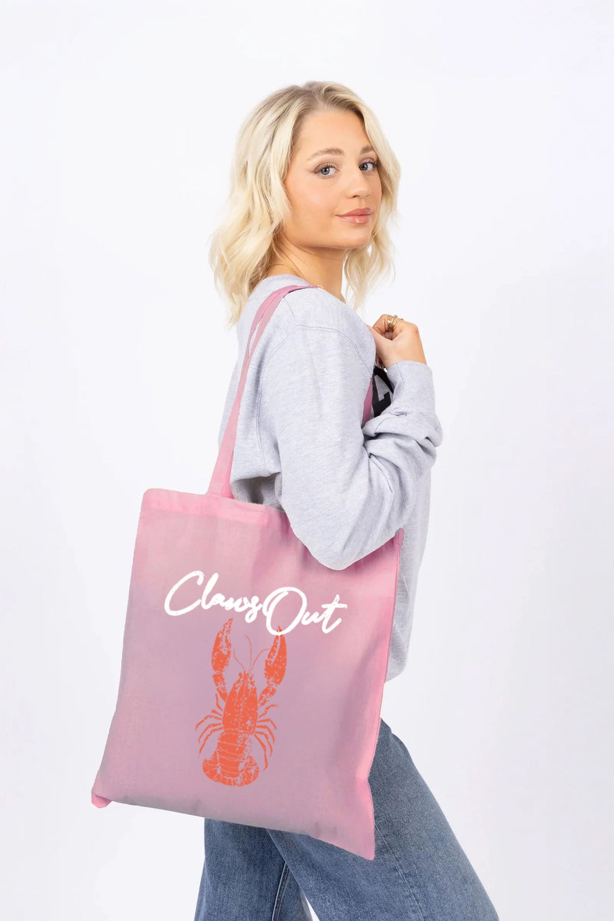 Claws Out Printed Cotton Long Handle Canvas Bag