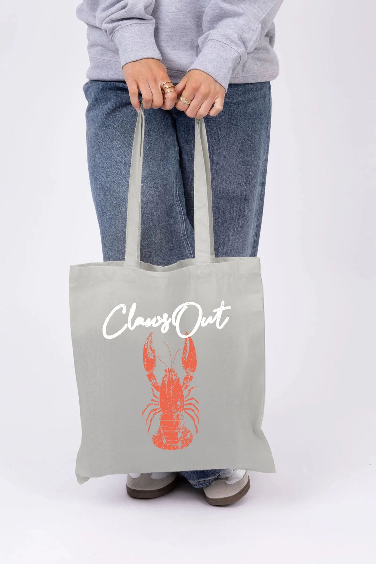 Claws Out Printed Cotton Long Handle Canvas Bag