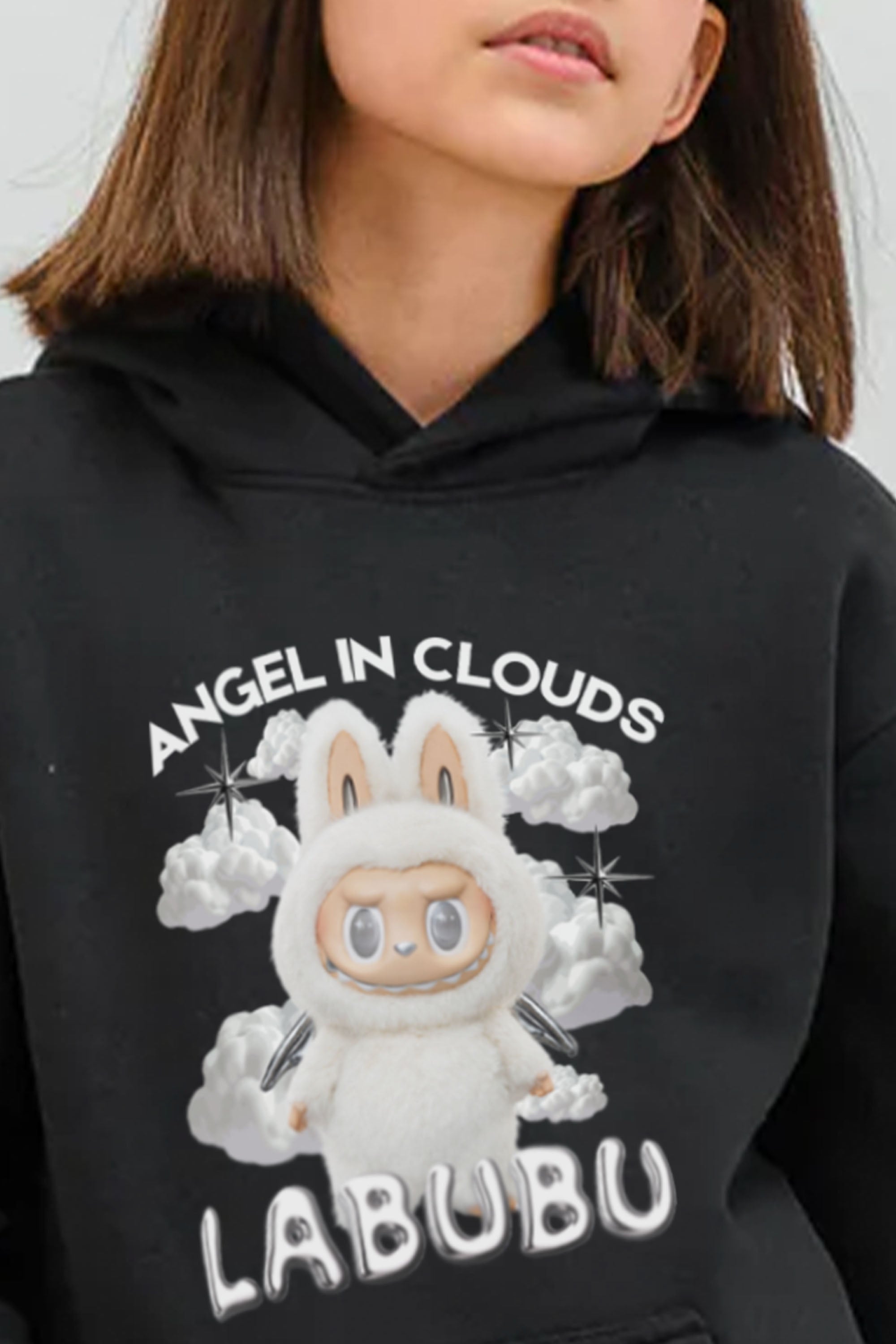 Kids Cloud Labubu Printed Hoodie & Joggers set (Pack of 5)