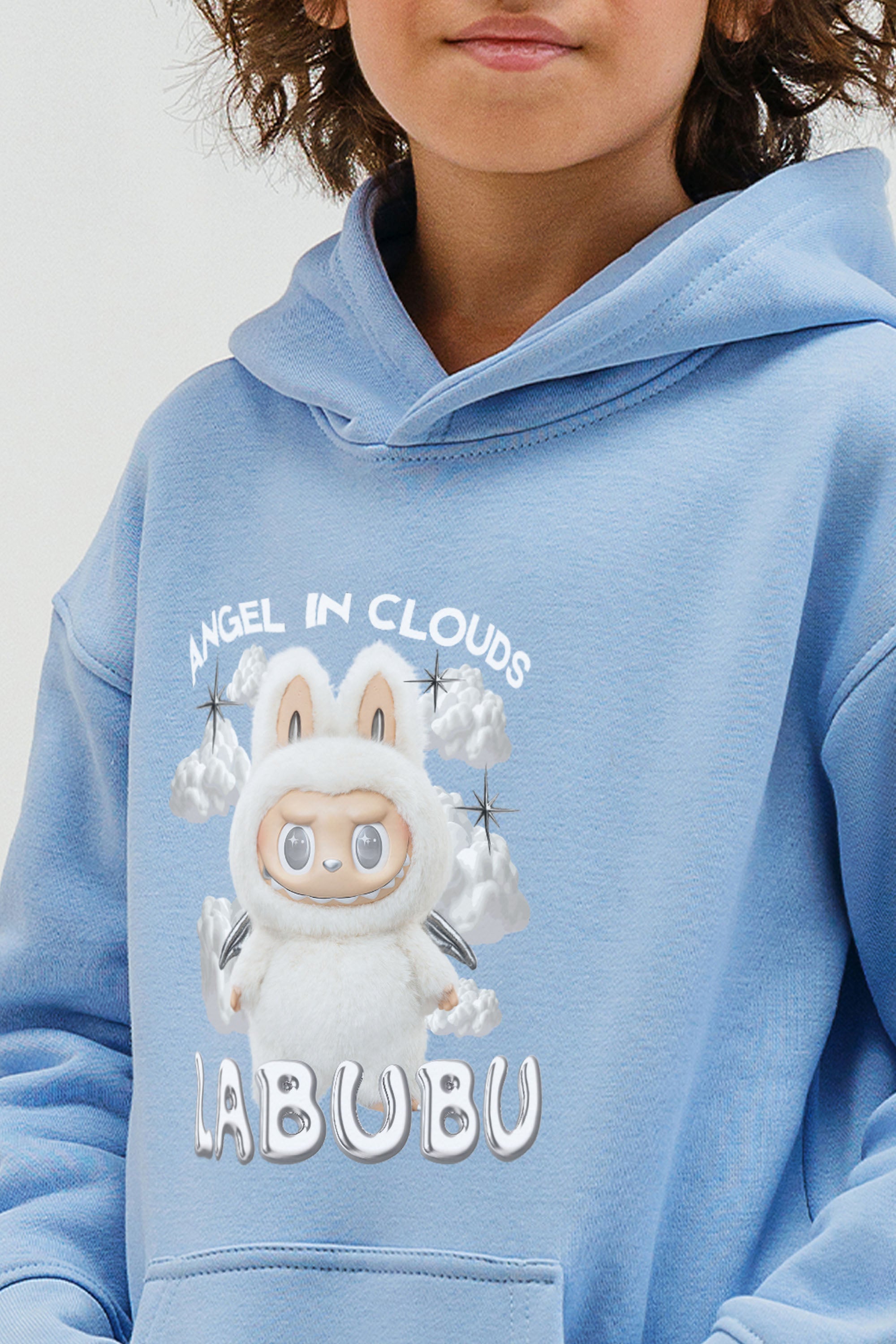 Kids Cloud Labubu Printed Hoodie & Joggers set (Pack of 5)