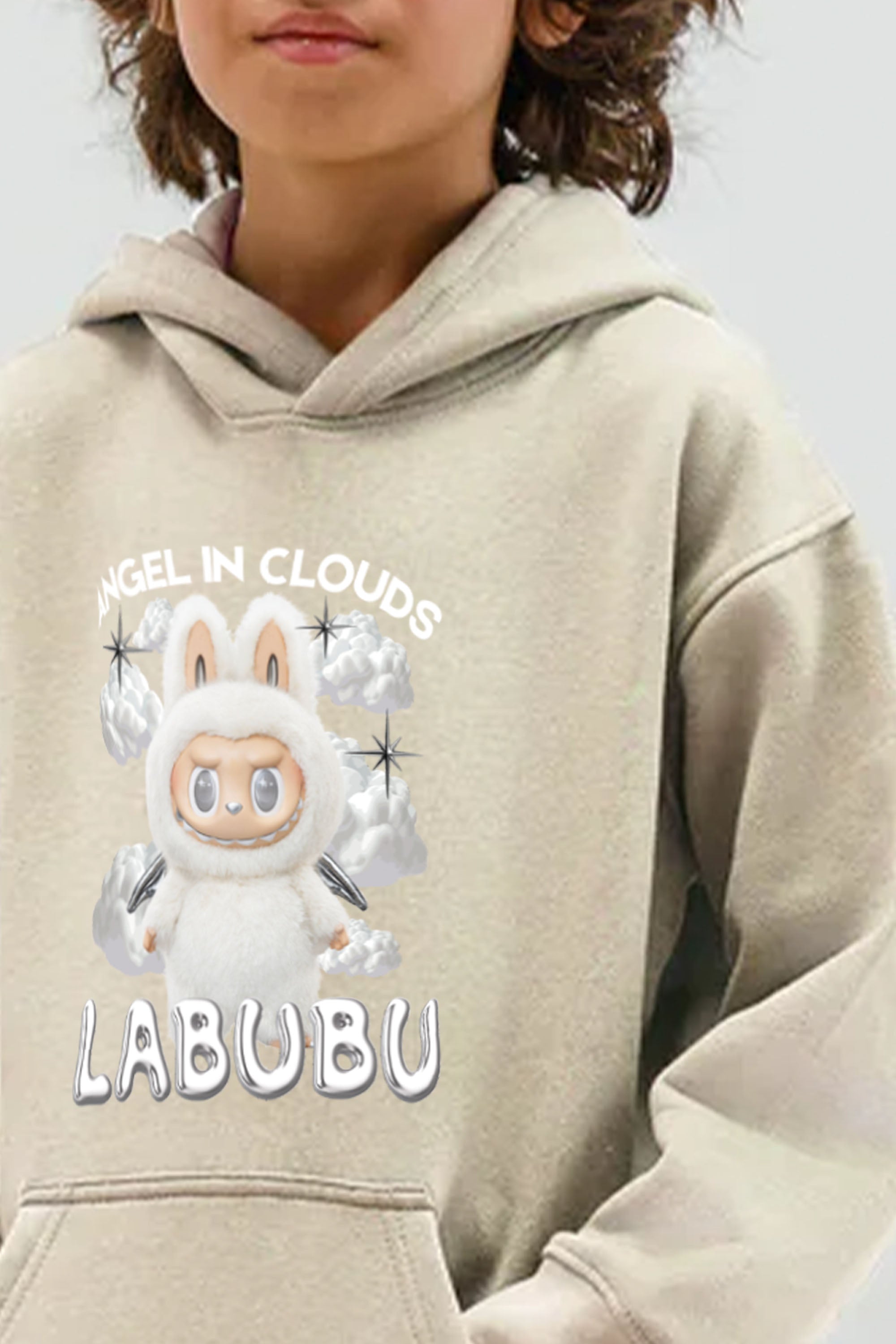Kids Cloud Labubu Printed Hoodie & Joggers set (Pack of 5)