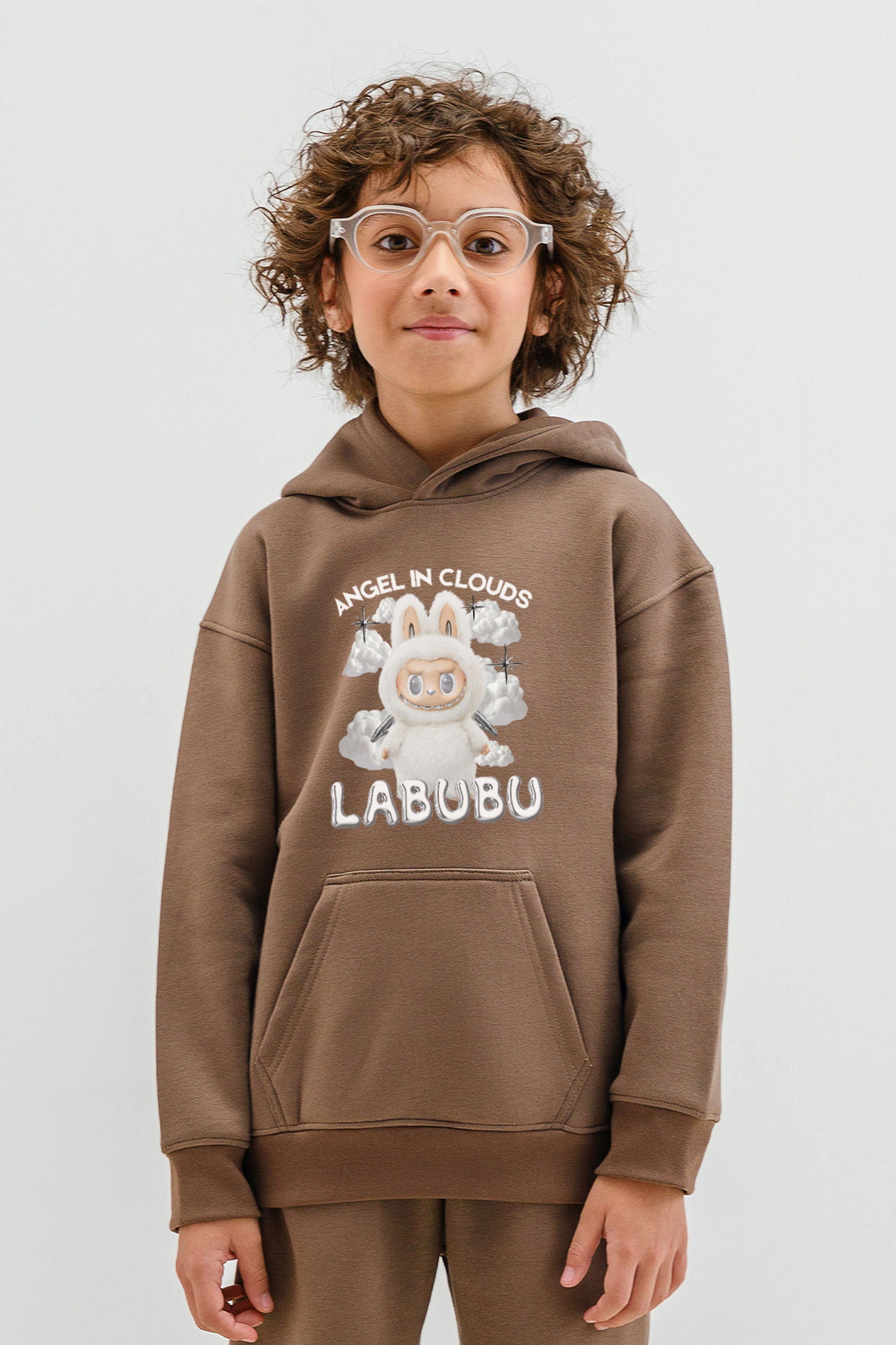 Kids Cloud Labubu Printed Hoodie & Joggers set (Pack of 5)