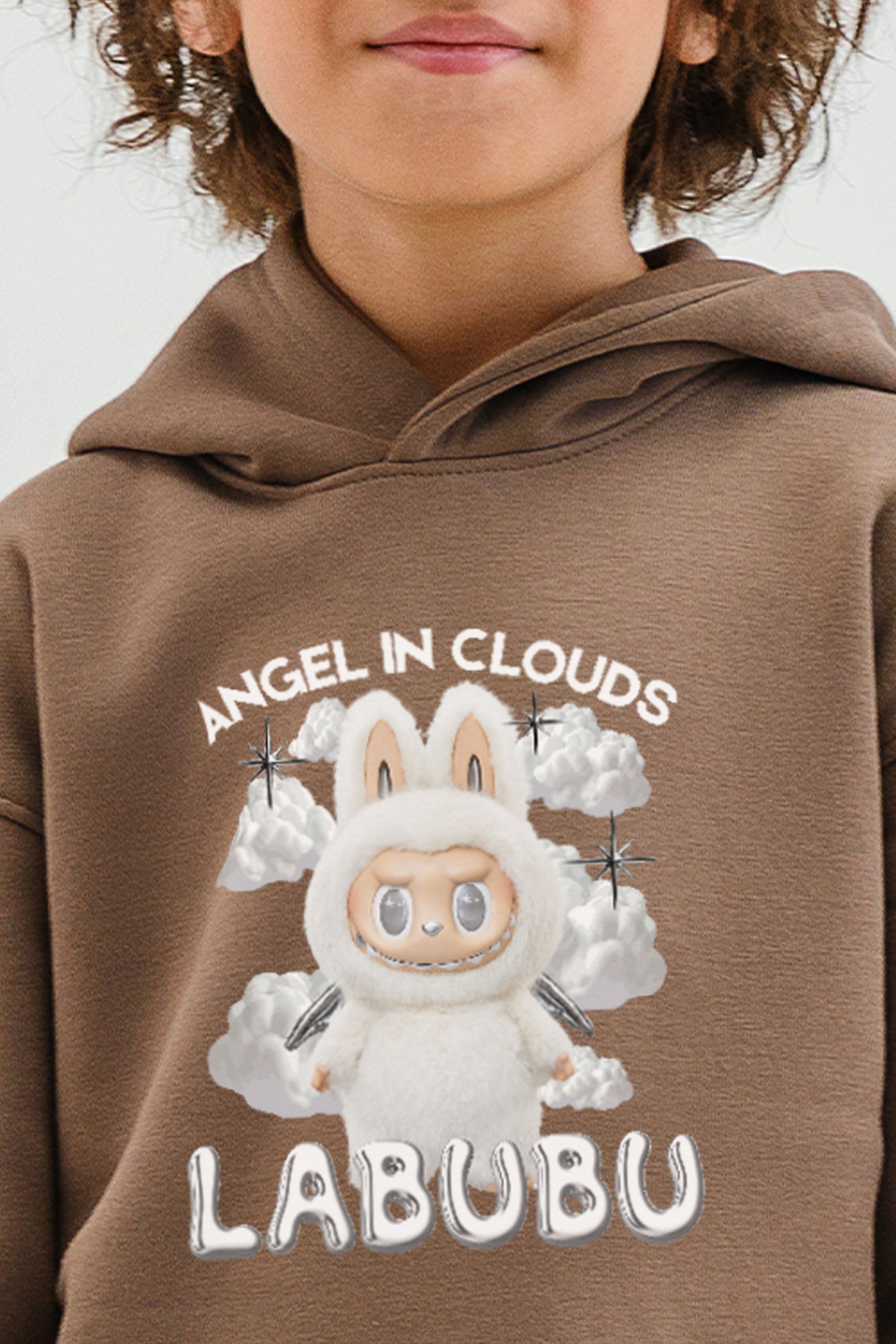 Kids Cloud Labubu Printed Hoodie & Joggers set (Pack of 5)