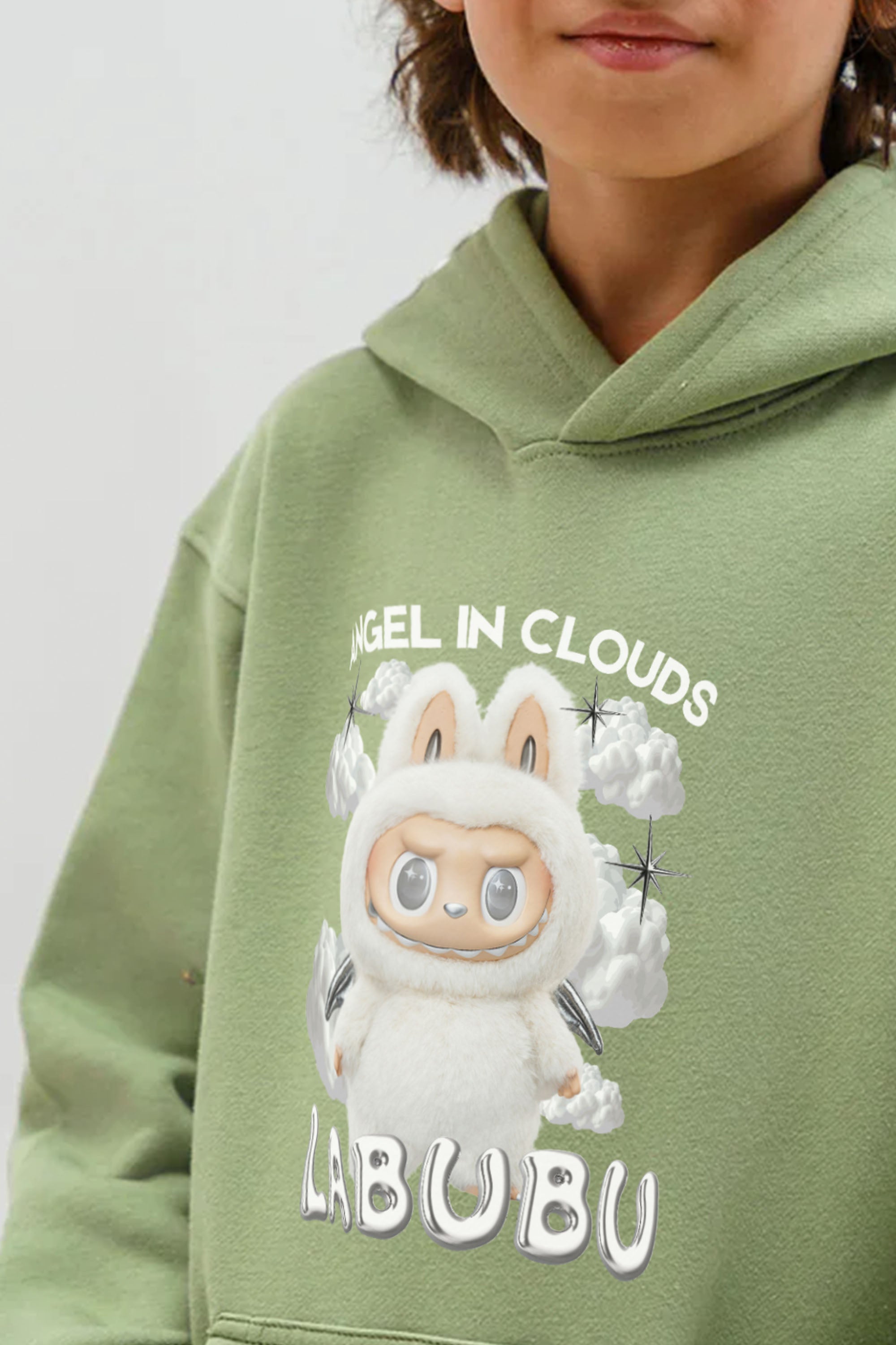 Kids Cloud Labubu Printed Hoodie & Joggers set (Pack of 5)