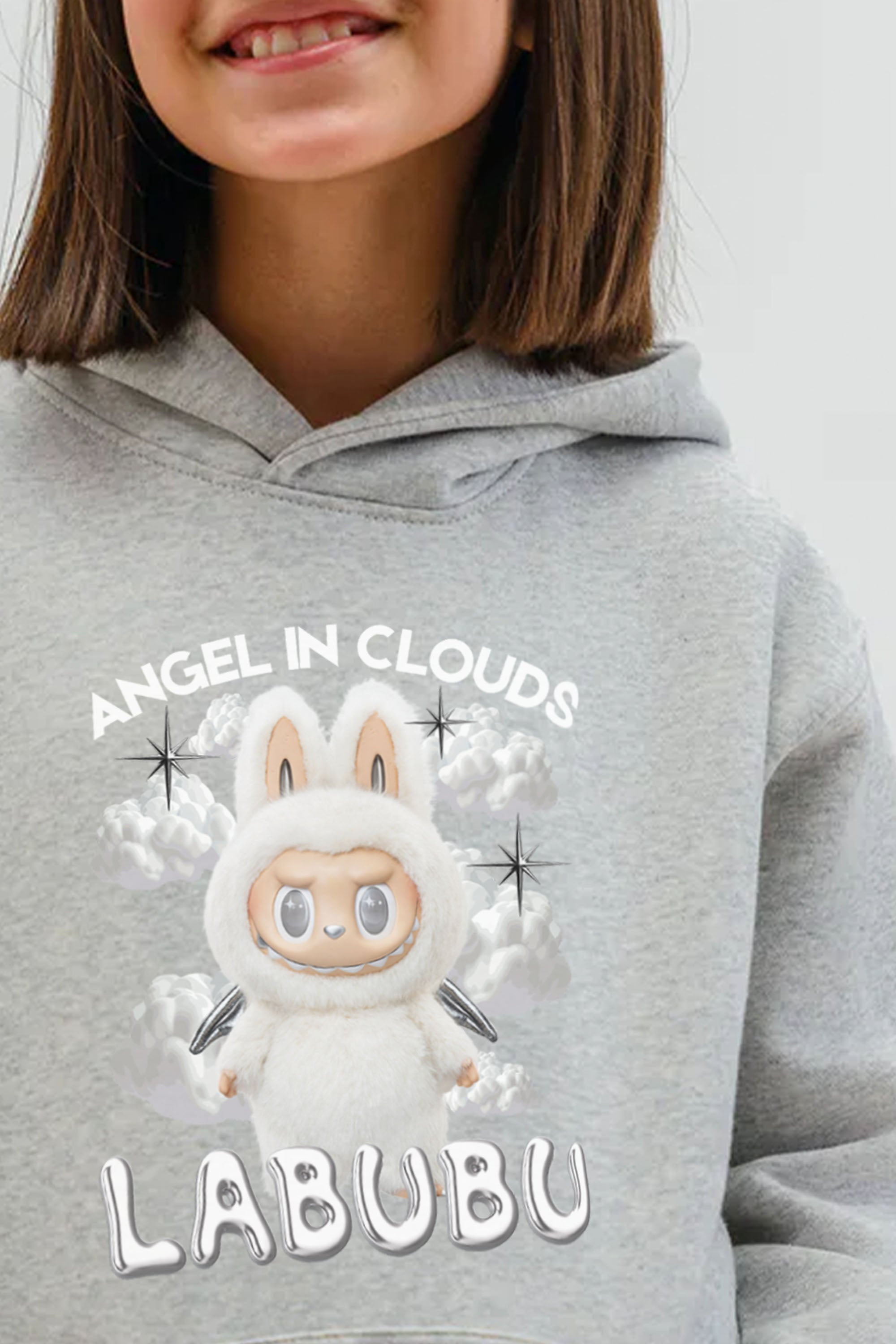 Kids Cloud Labubu Printed Hoodie & Joggers set (Pack of 5)