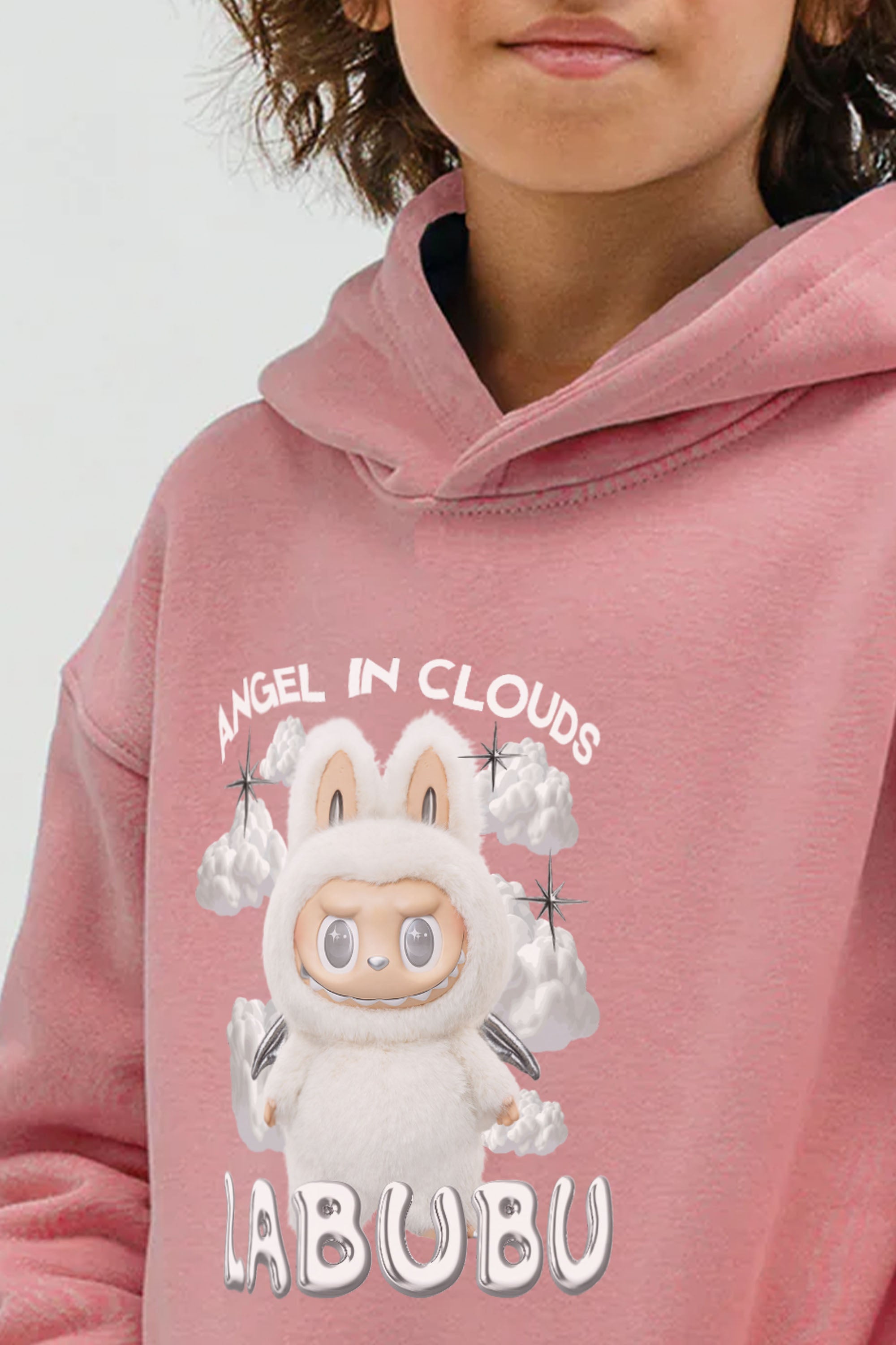 Kids Cloud Labubu Printed Hoodie & Joggers set (Pack of 5)