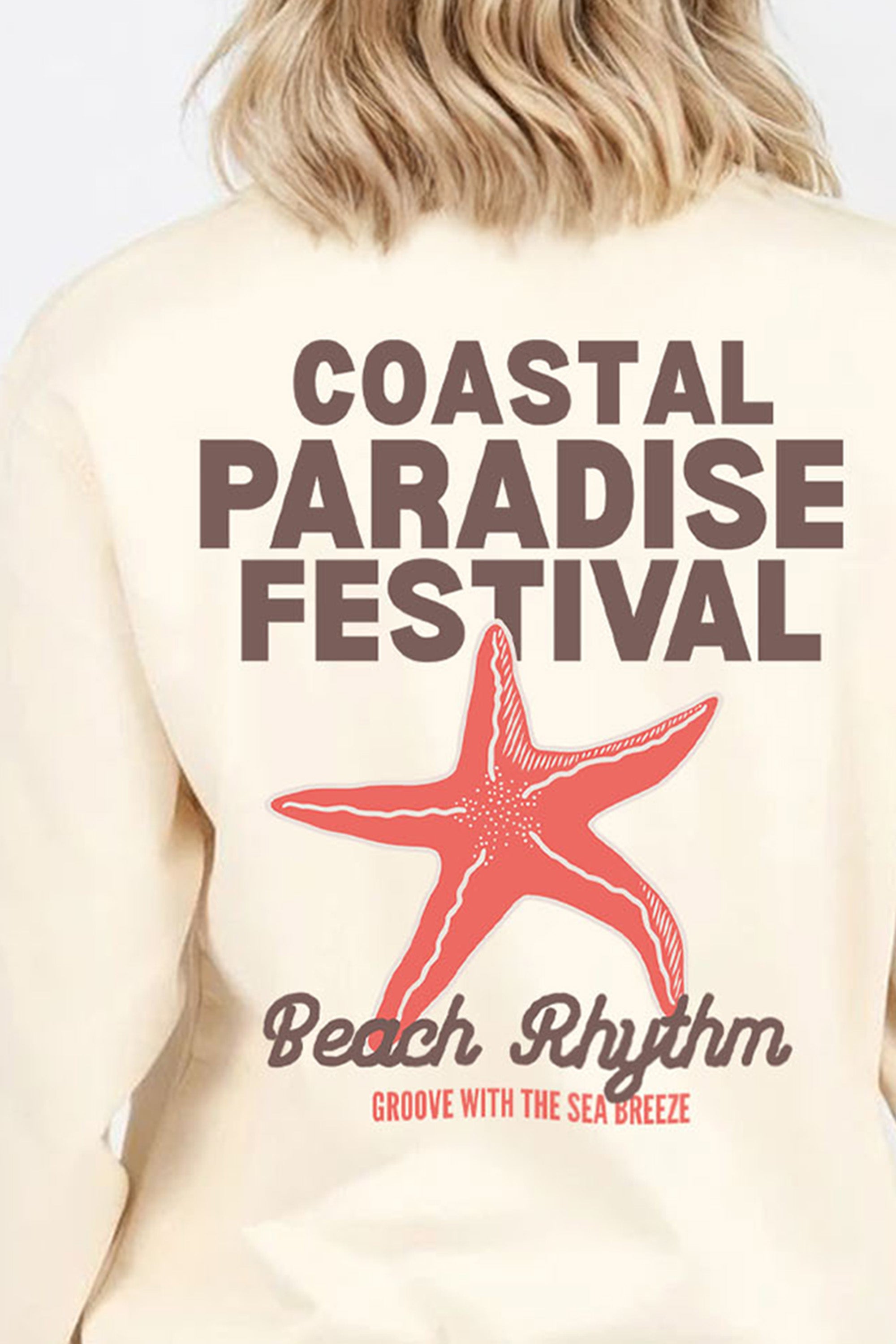 Coastal Paradise Festival Printed Sweatshirt