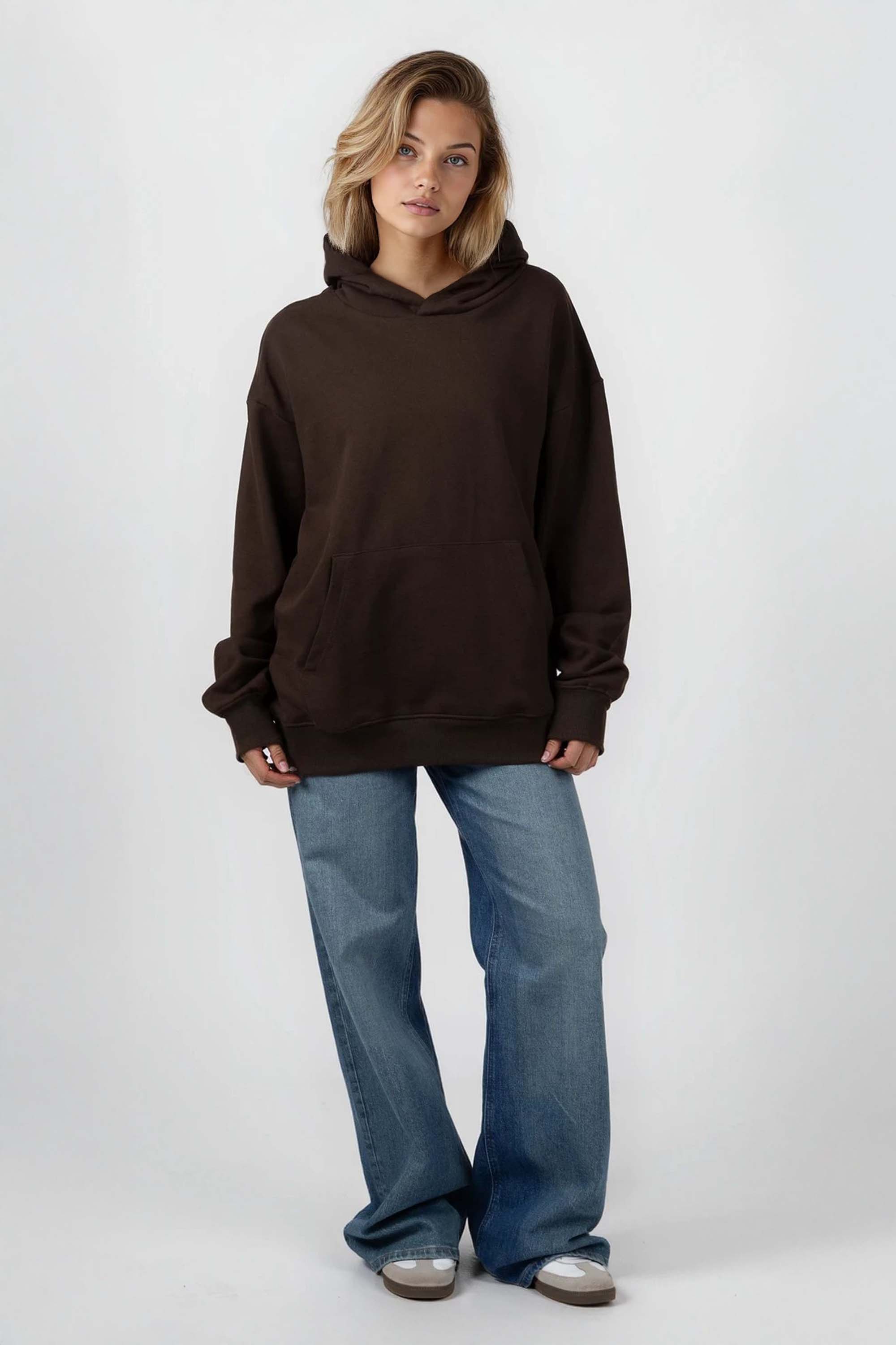 450GSM Heavyweight French Terry Pullover Plain Hoodie