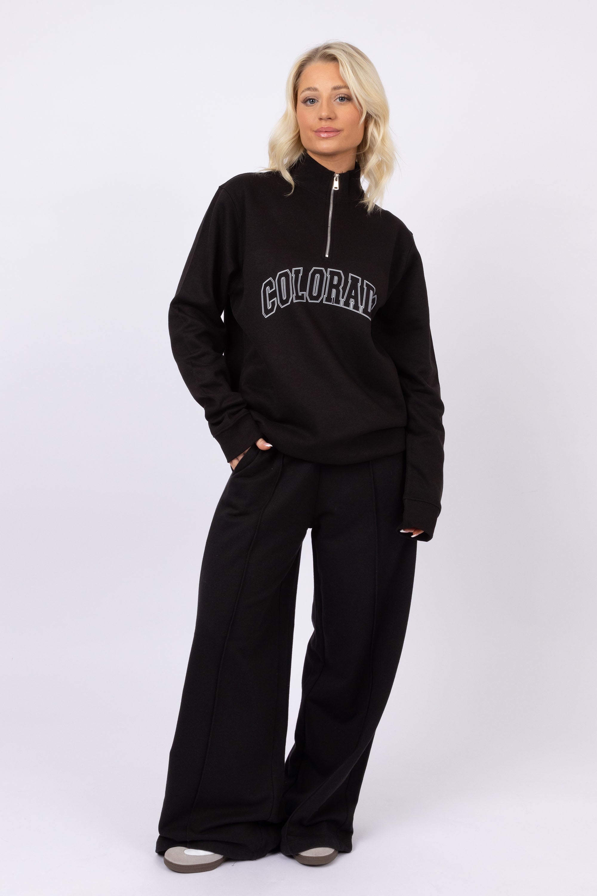 Unisex 1/4 Zip Neck Colorado Printed Sweatshirt