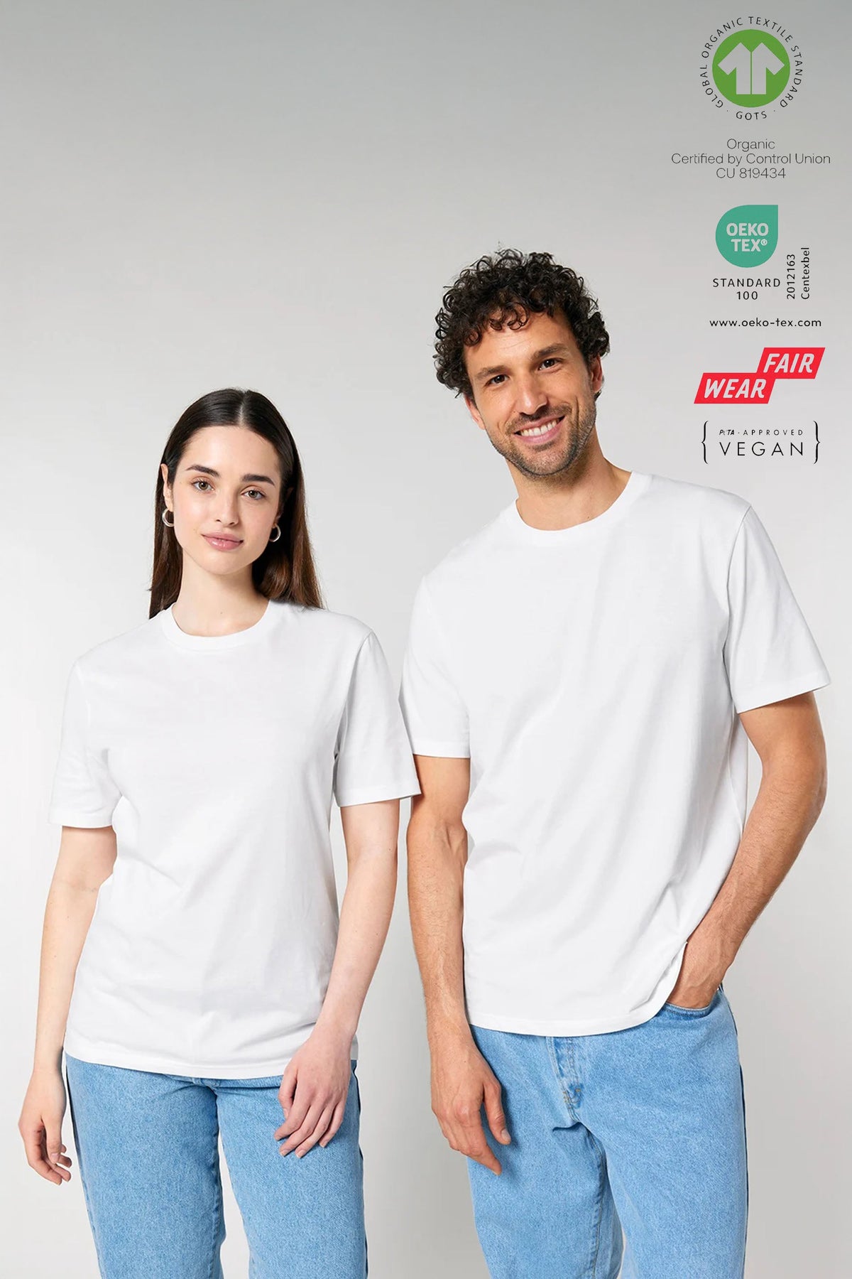 180 GSM Unisex Organic Plain T-Shirt
