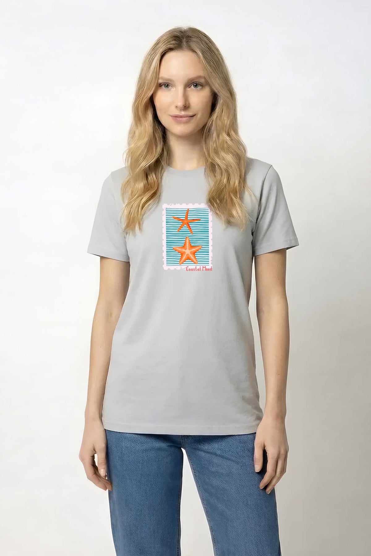 220GSM Regular FIt Coastal Mood Printed T-Shirt