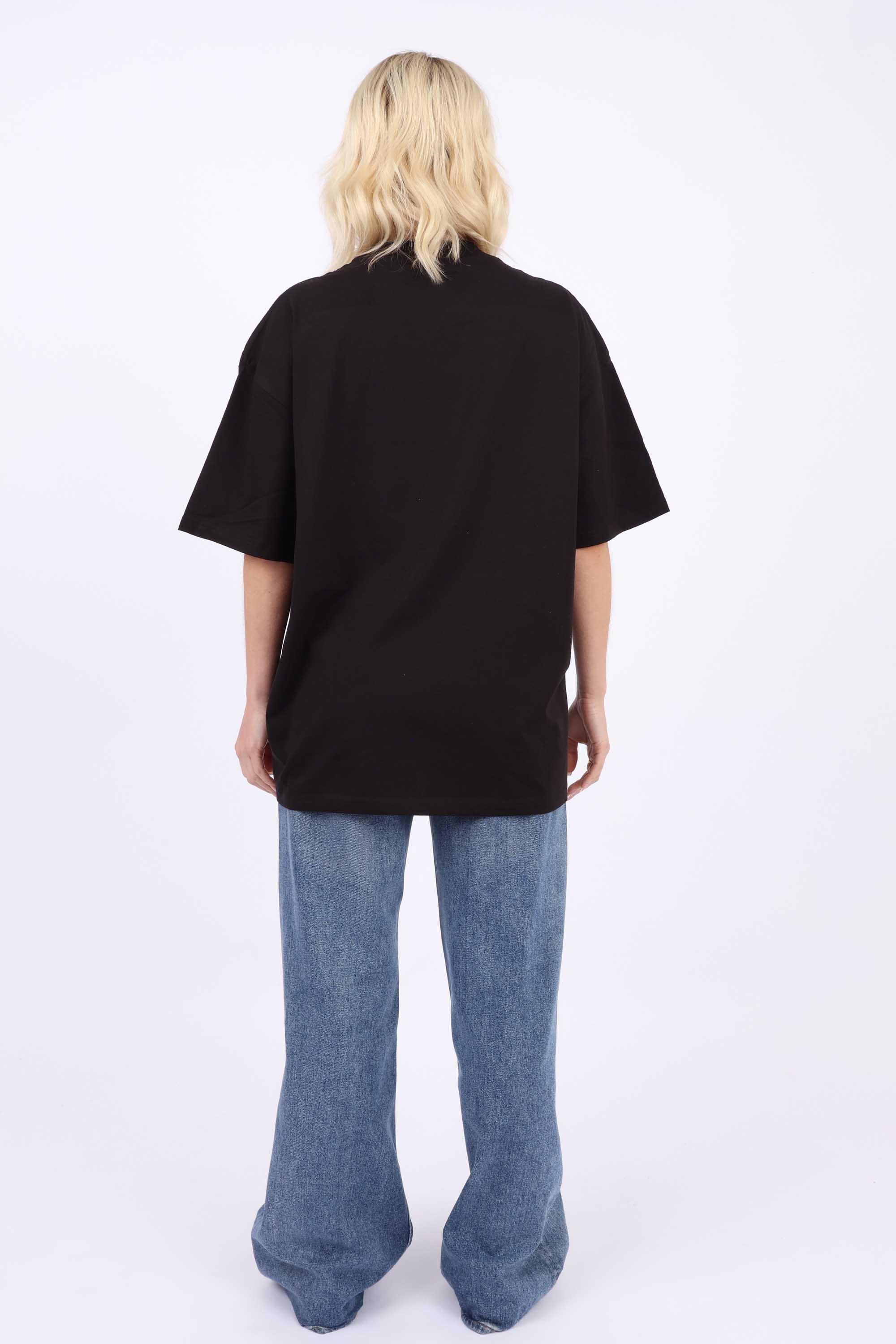 220GSM Oversized T-Shirt in Leopard Cherry Luck Print