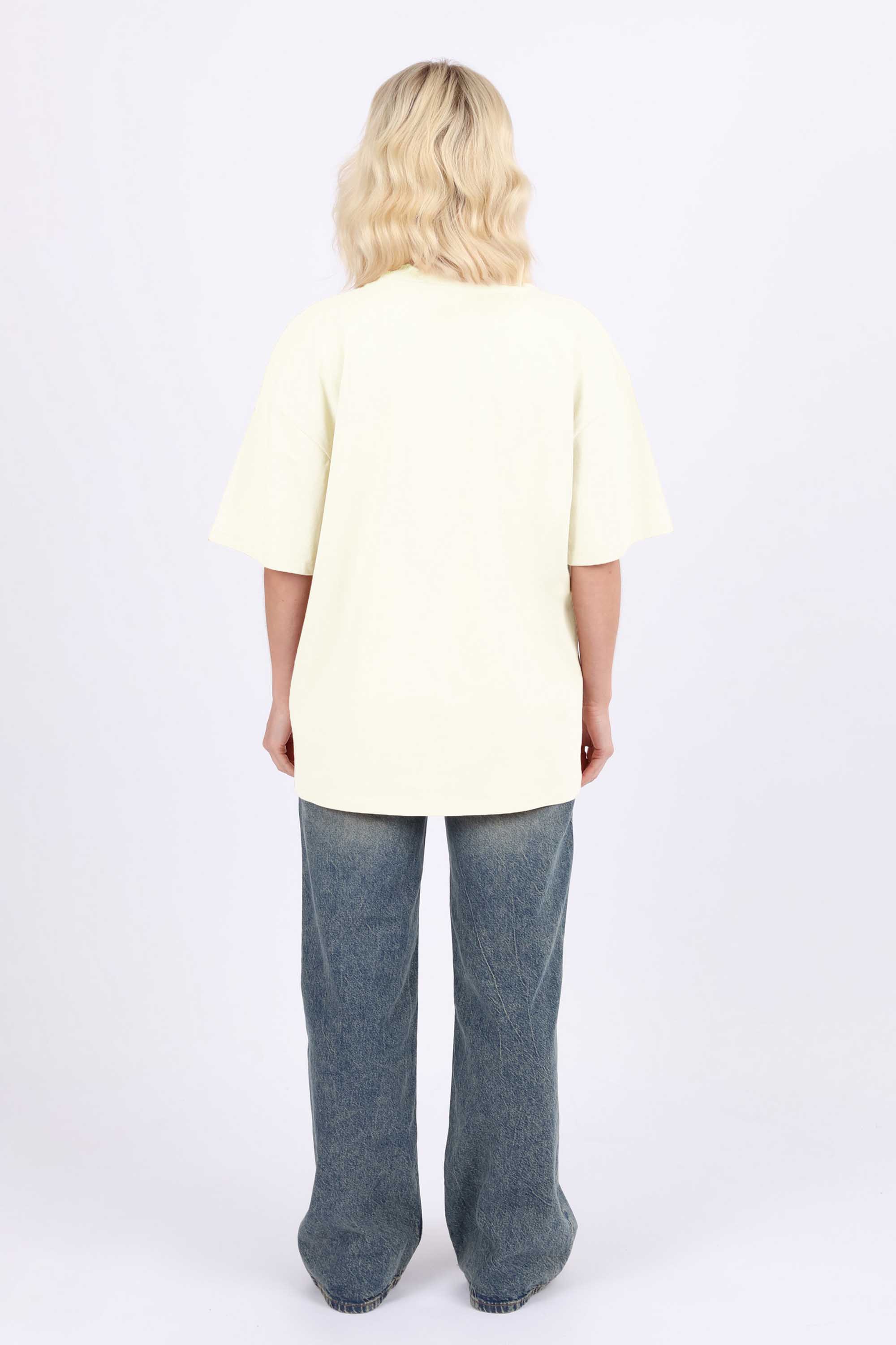 220GSM Oversized T-Shirt in Leopard Bow Cherry Print